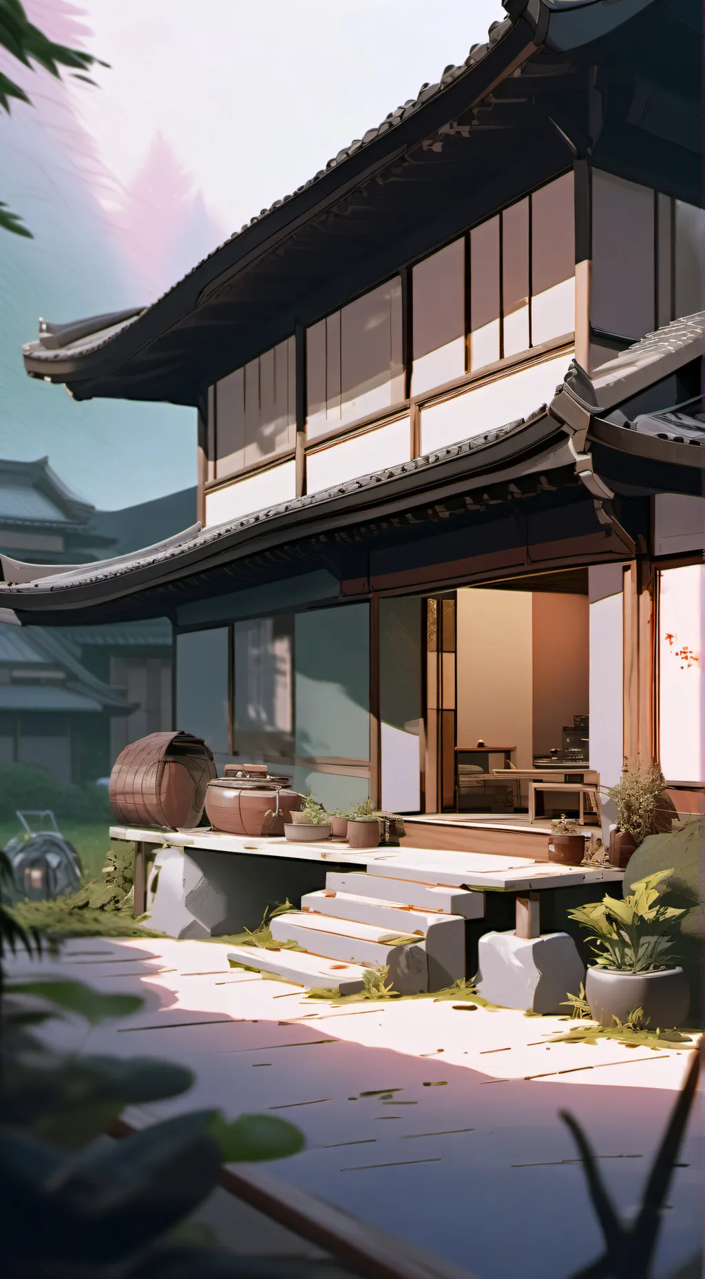 ai character: KNY after war background