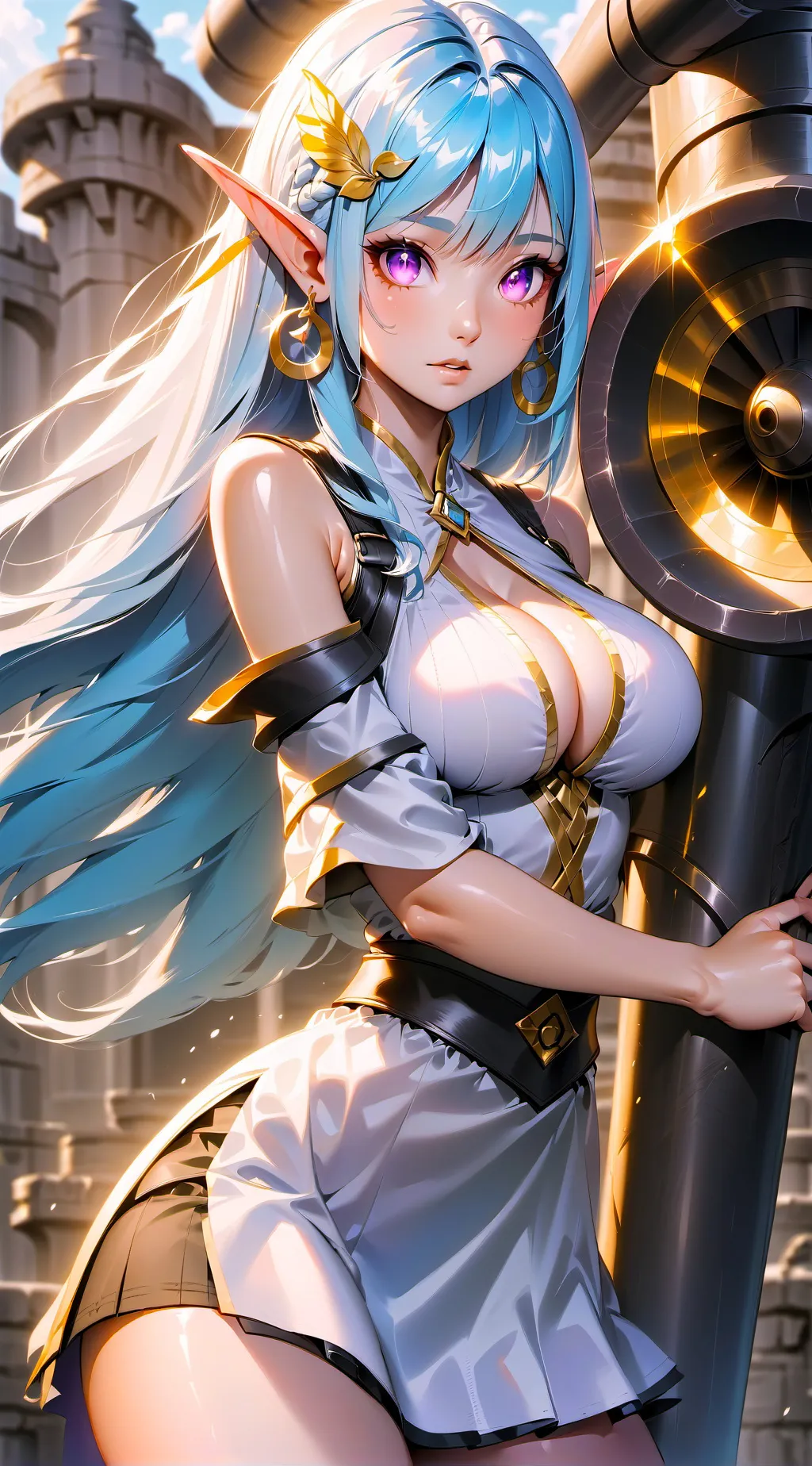 ai character: elf girl  background