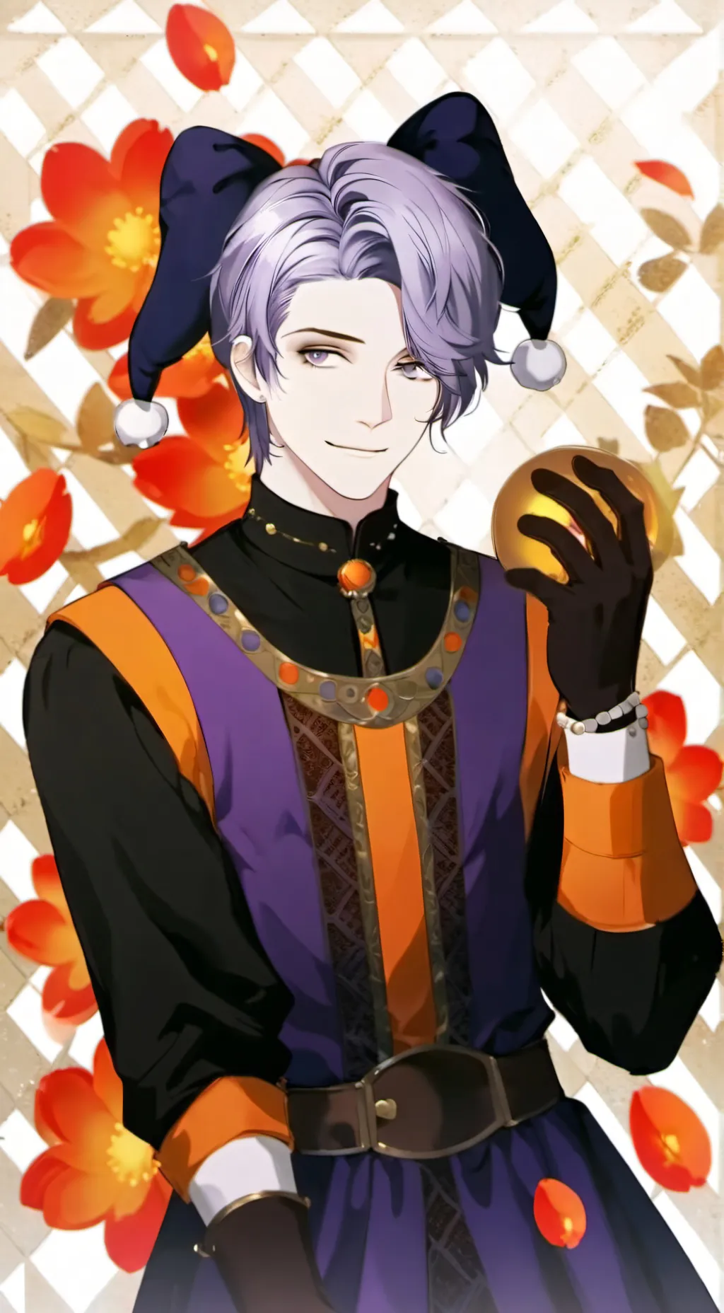 ai character: ~[purple]~ background
