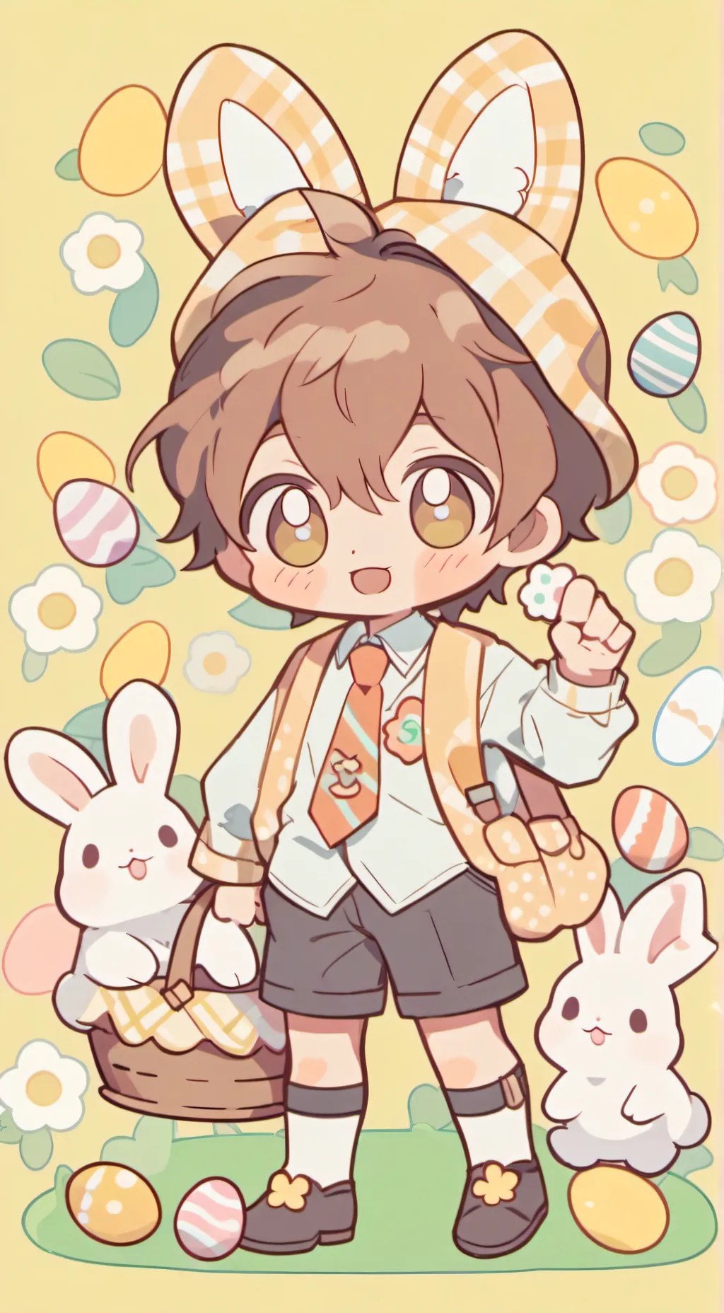 ai character: 🐰~bunny Boy~🐰 background