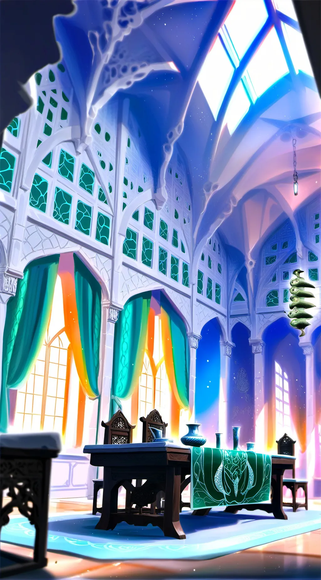 ai character: Slytherin lodge ￼ background
