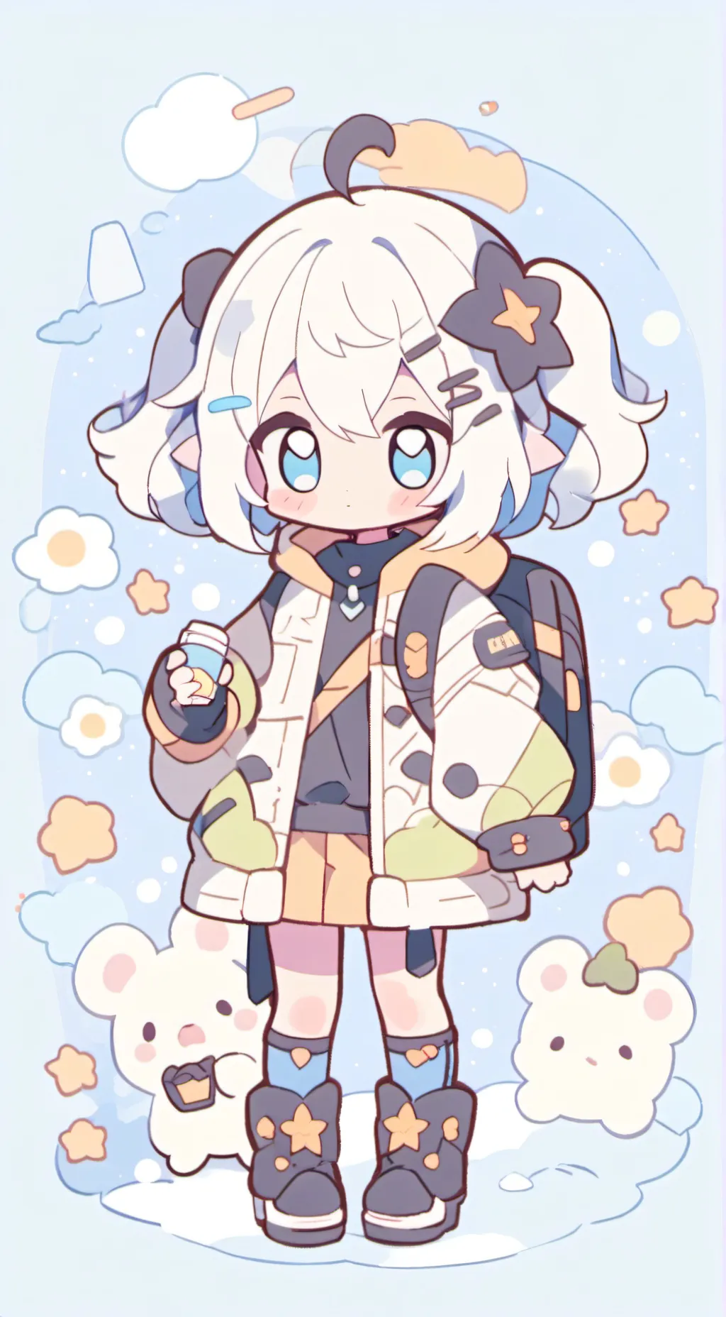 ai character: universe card! background