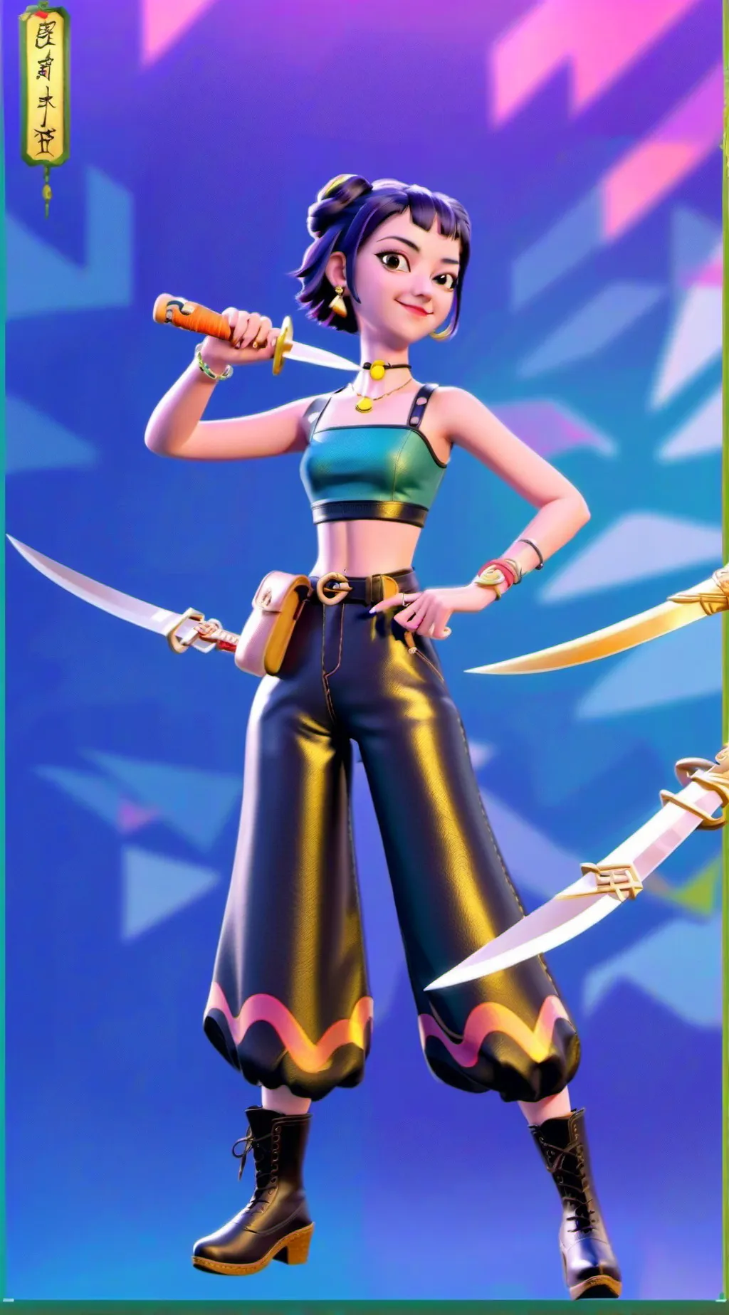 ai character: Zoey  background