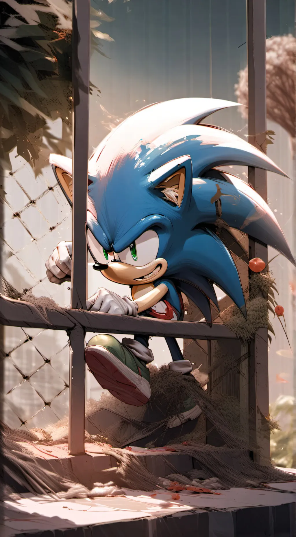 ai character: sonic captured! background