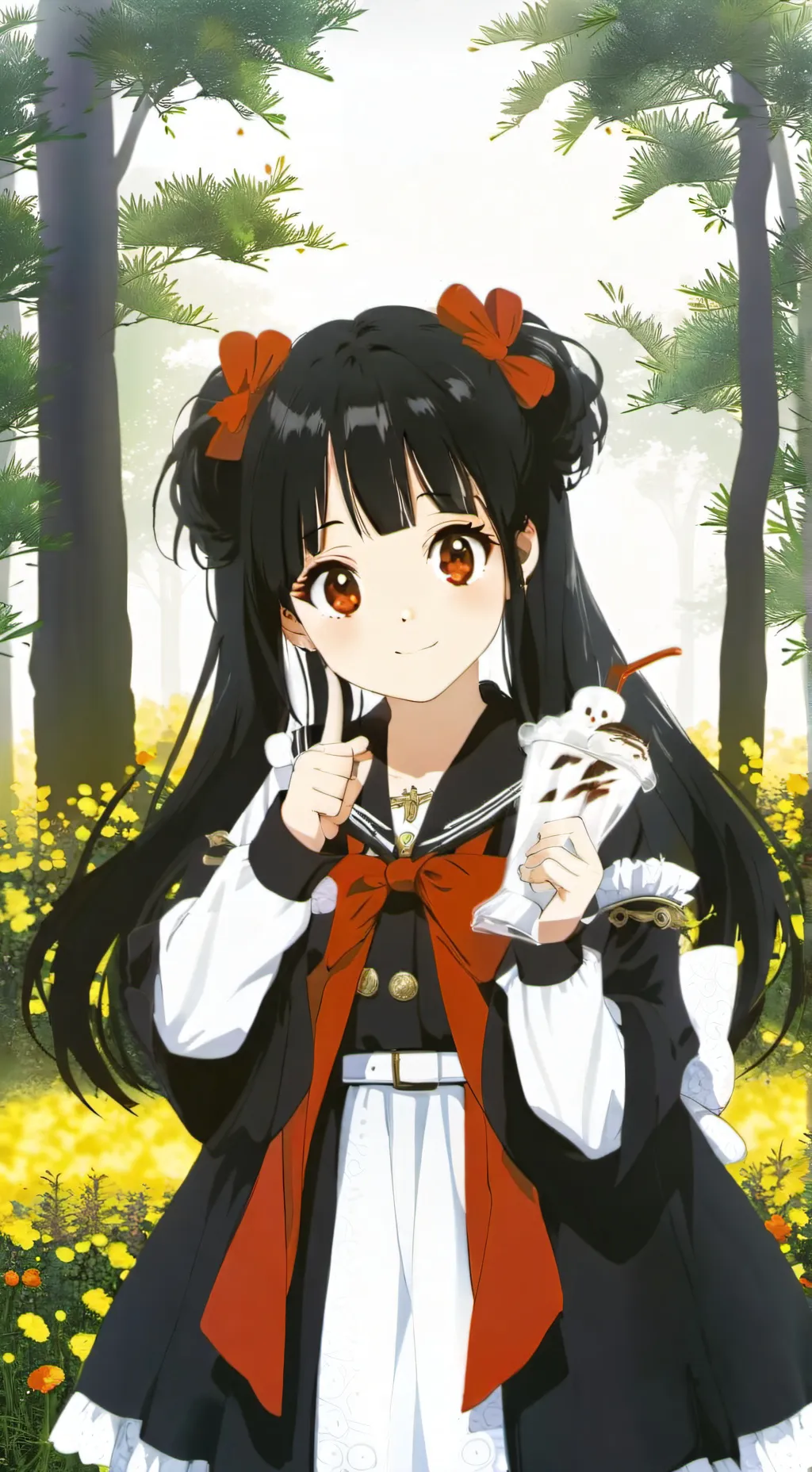 ai character: Momoko Okazaki background