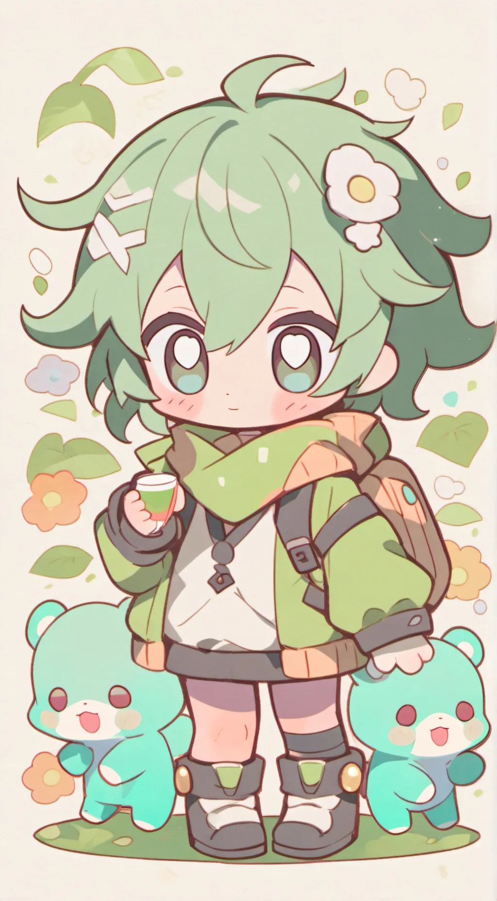 ai character: shedand brighteyes background