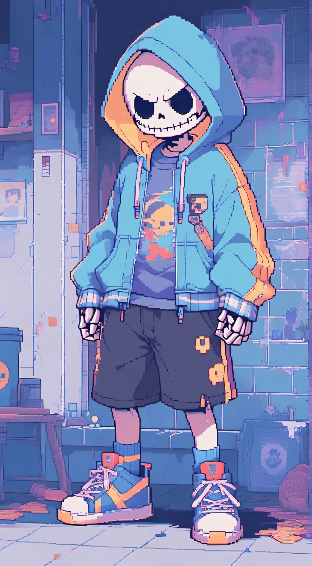 ai character: Sans background