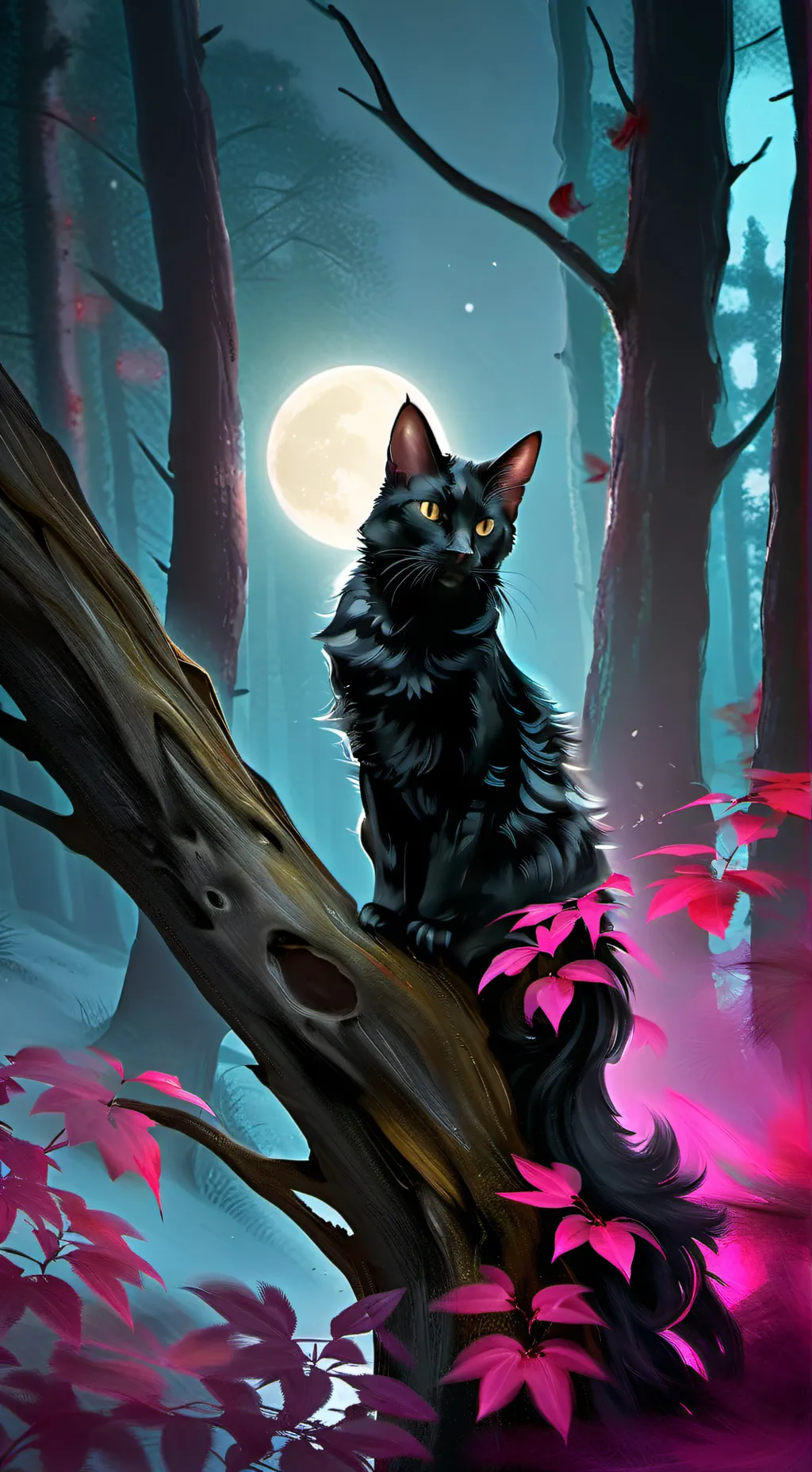 ai character: shadow cat (YOU) background