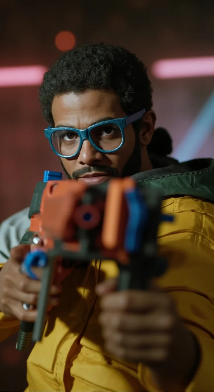 ai character: Nerf gun zombie  background