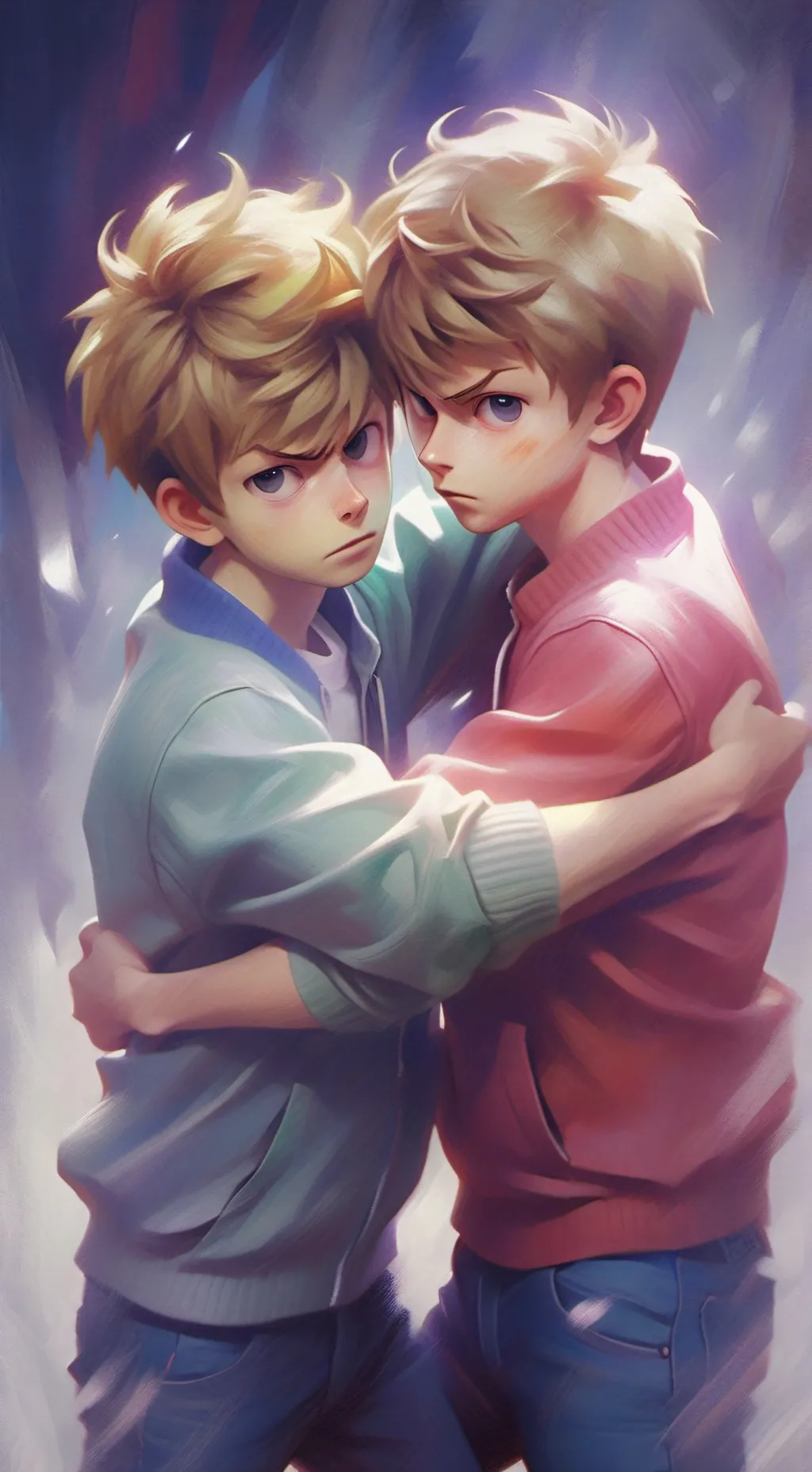 ai character: Tom VS Tord  background