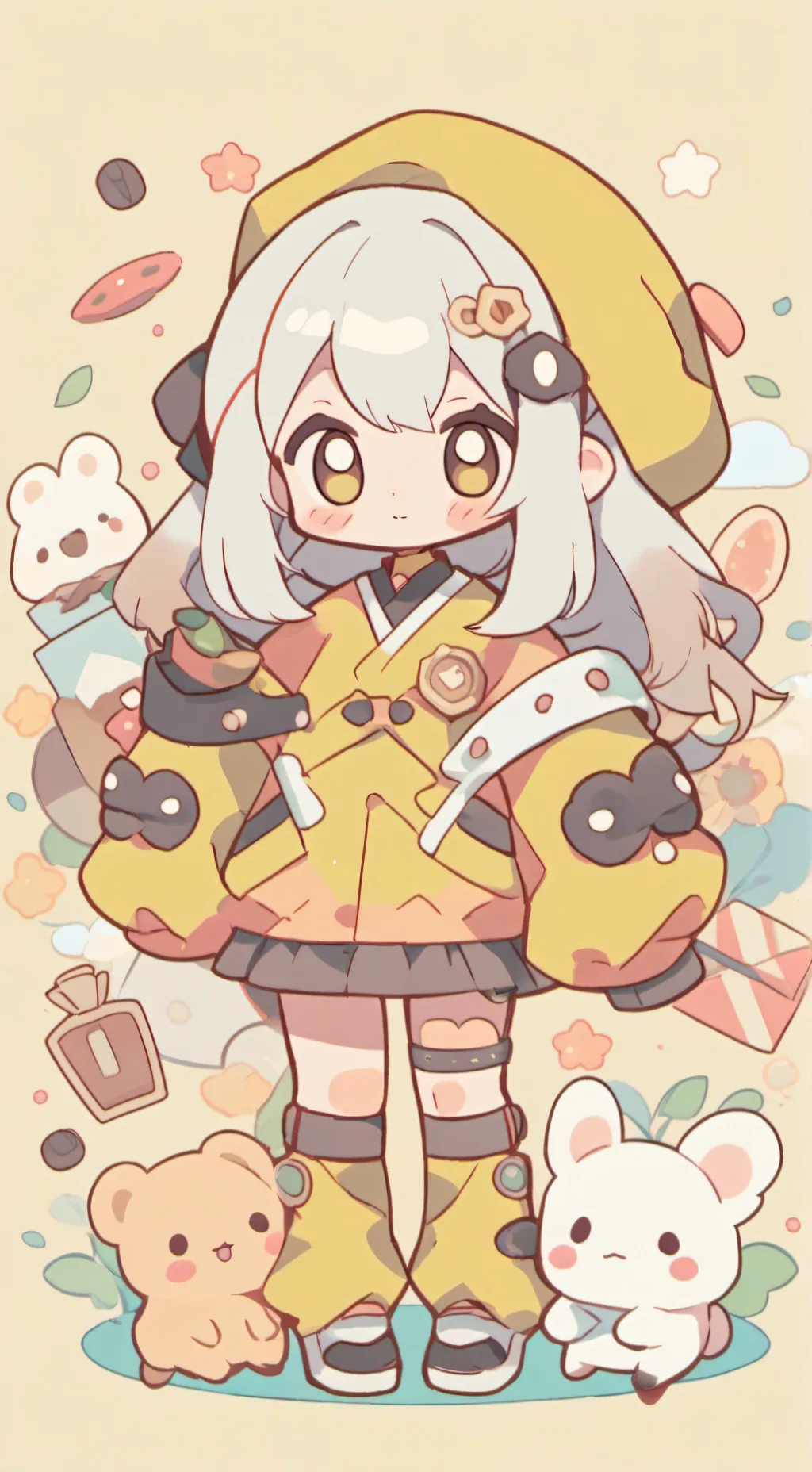 ai character: Mini Mr munchy  background