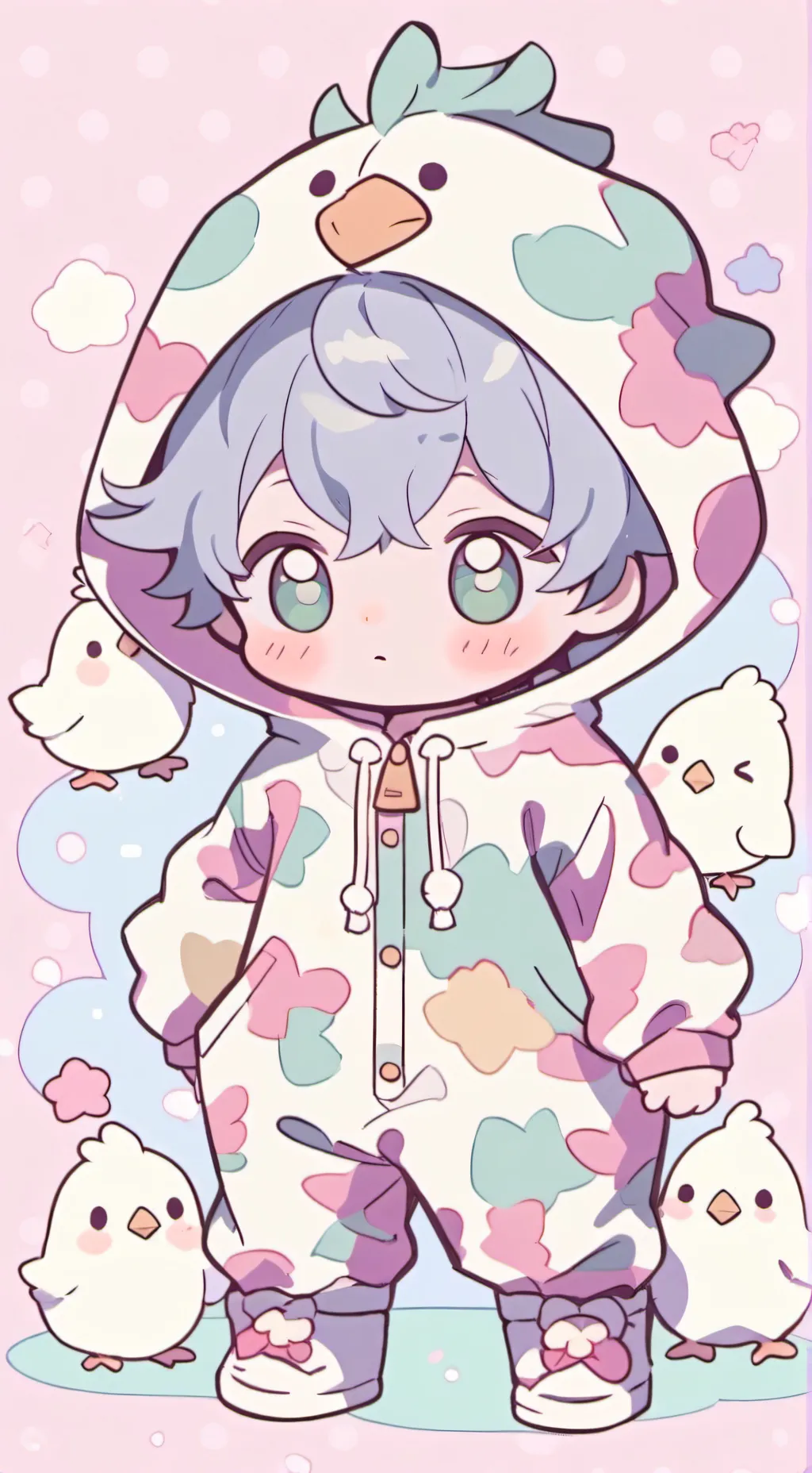 ai character: CHINKEN BANANA BAB background