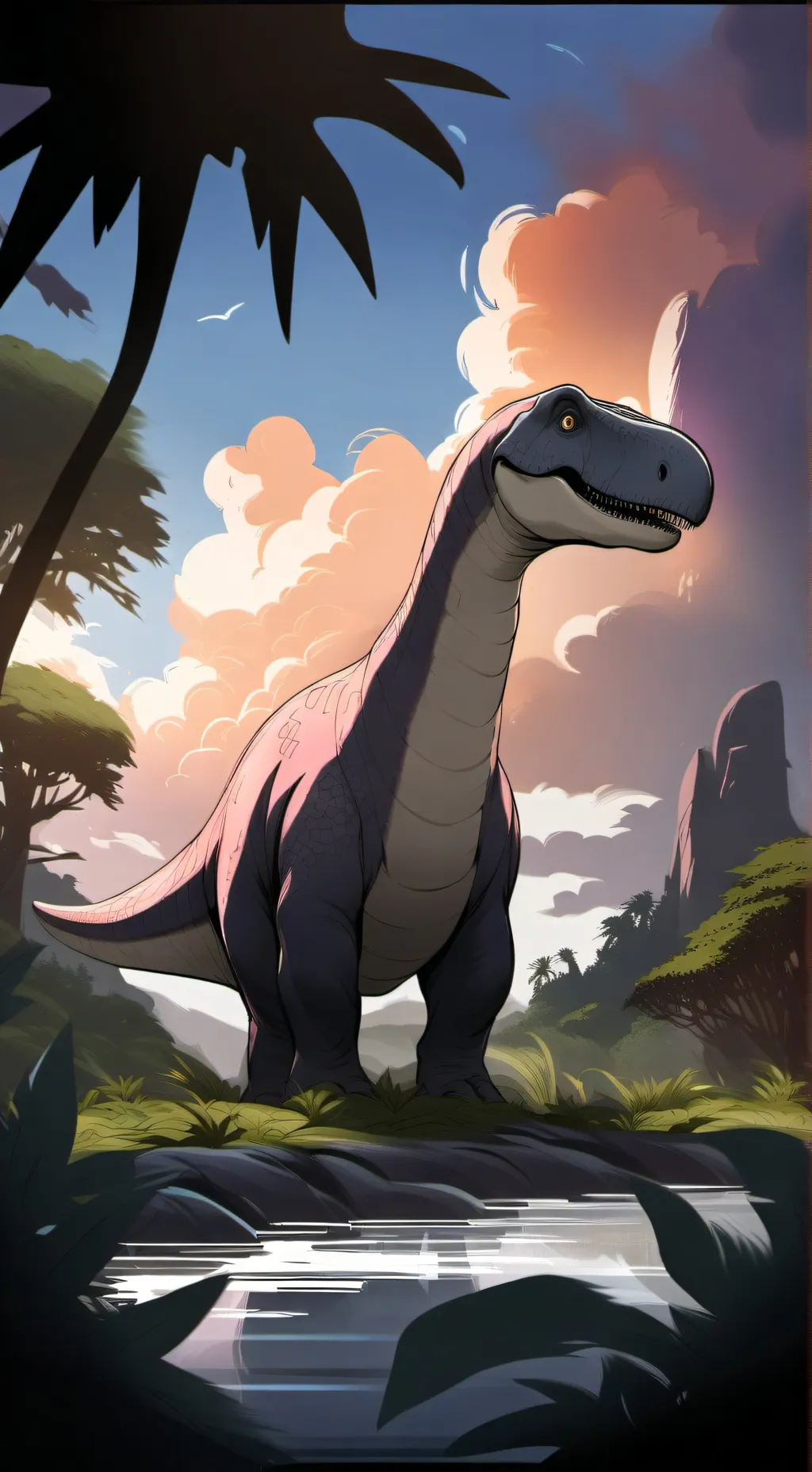 ai character: camp Cretaous background