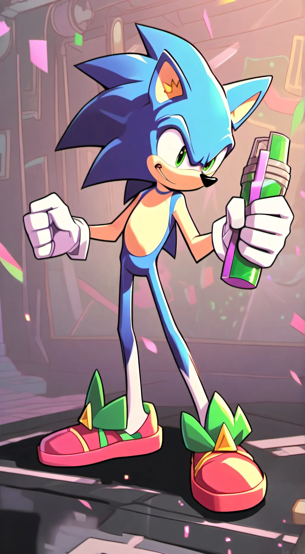 ai character: Sonic  background