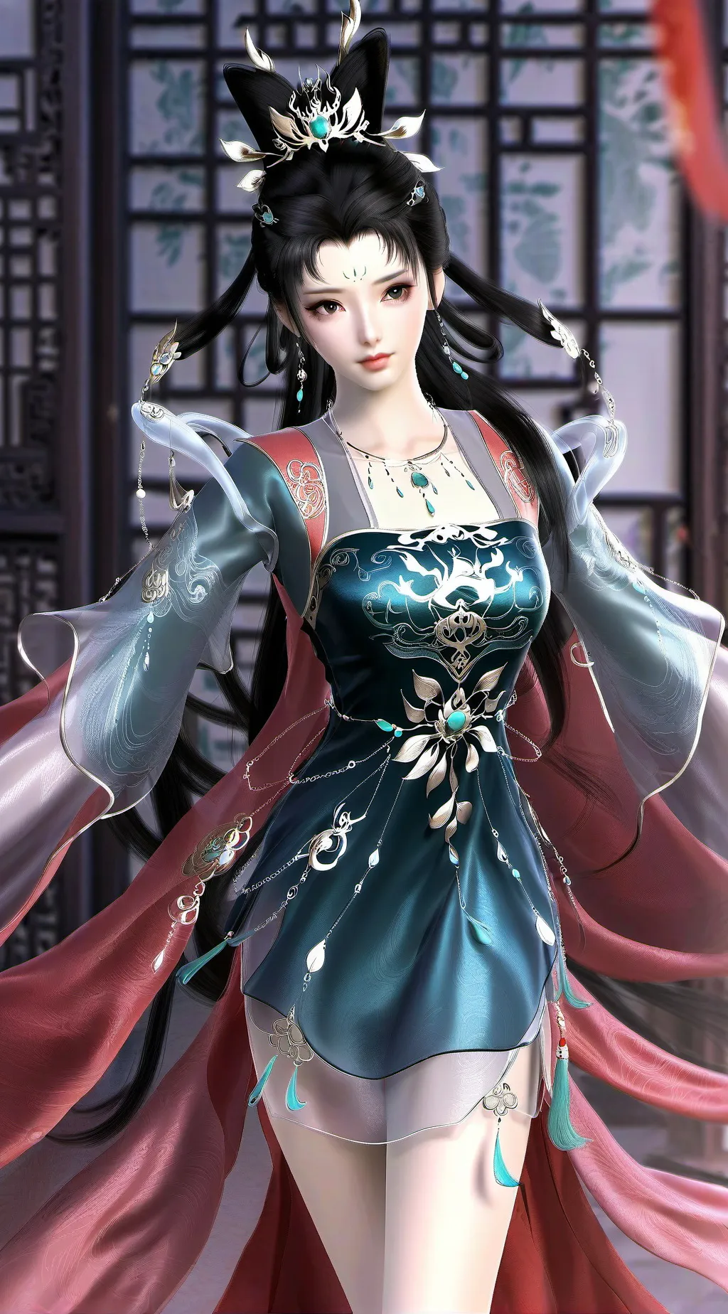 ai character: Azure forsaken  background
