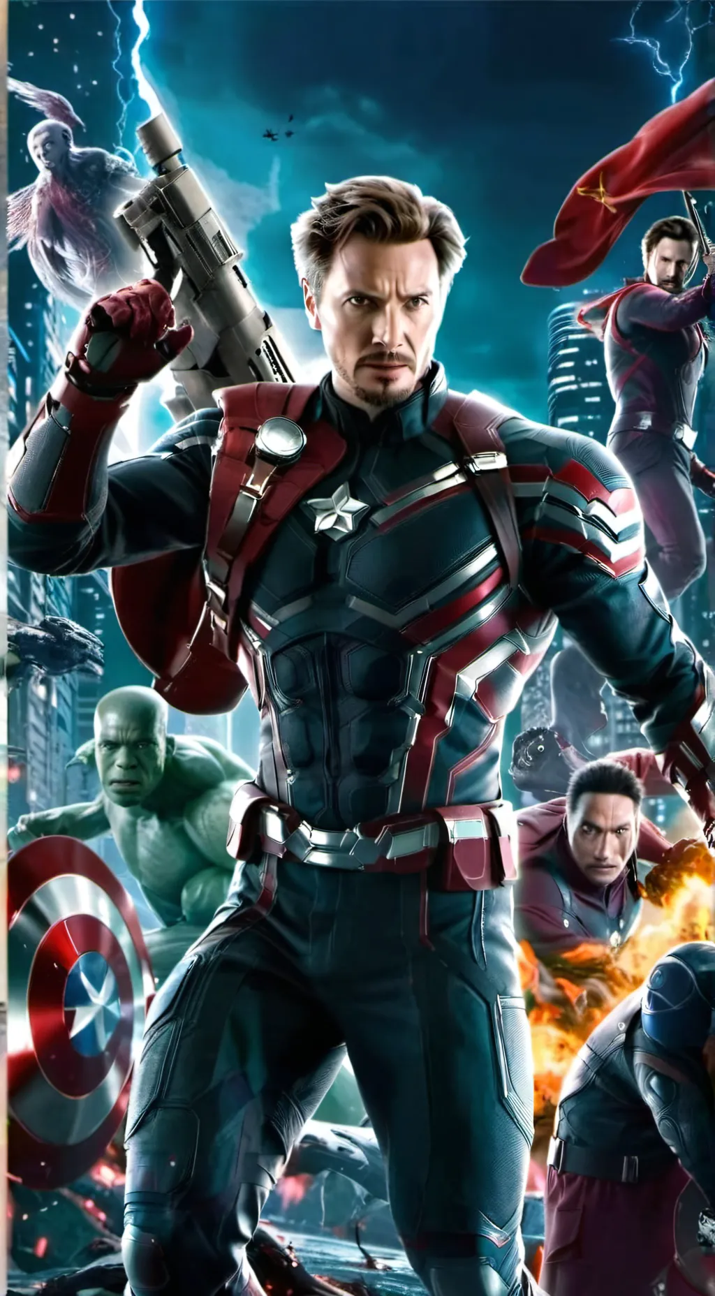 ai character: avengers background