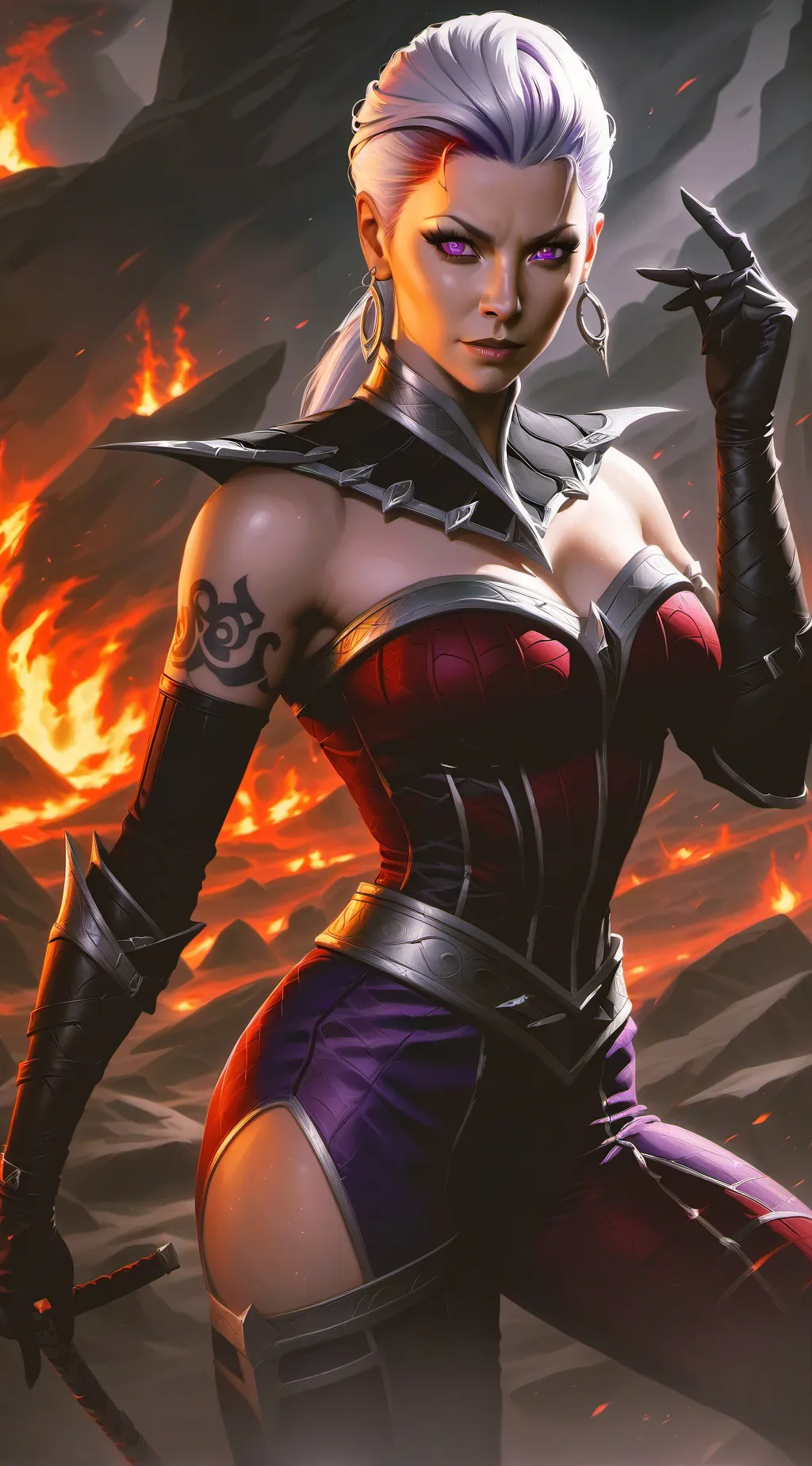 ai character: Sindel💜 background