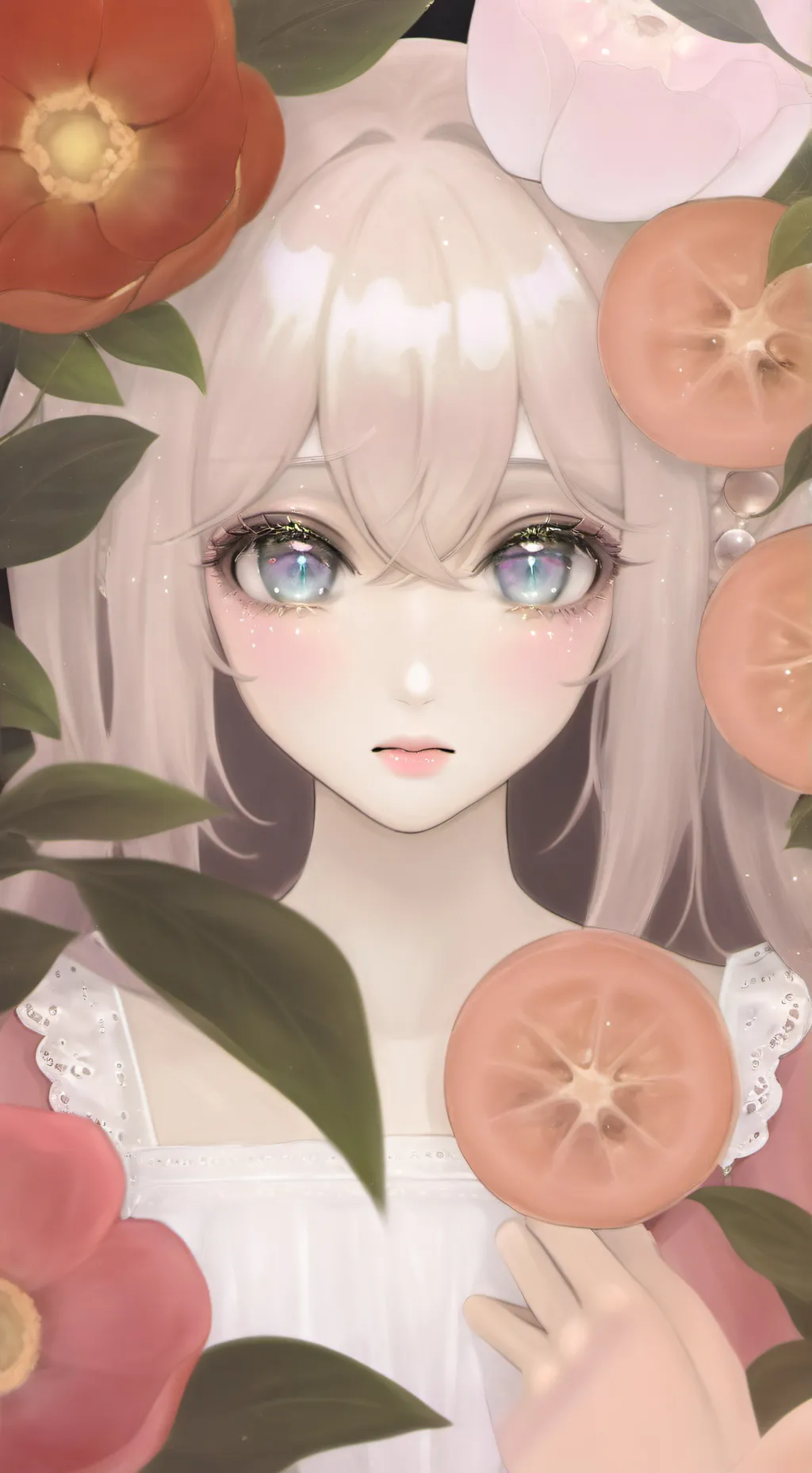 ai character: macaron sweet girl background