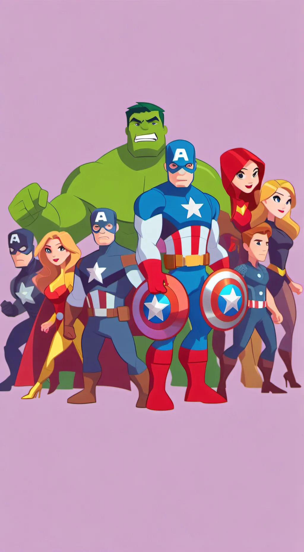 ai character: the avengers  background