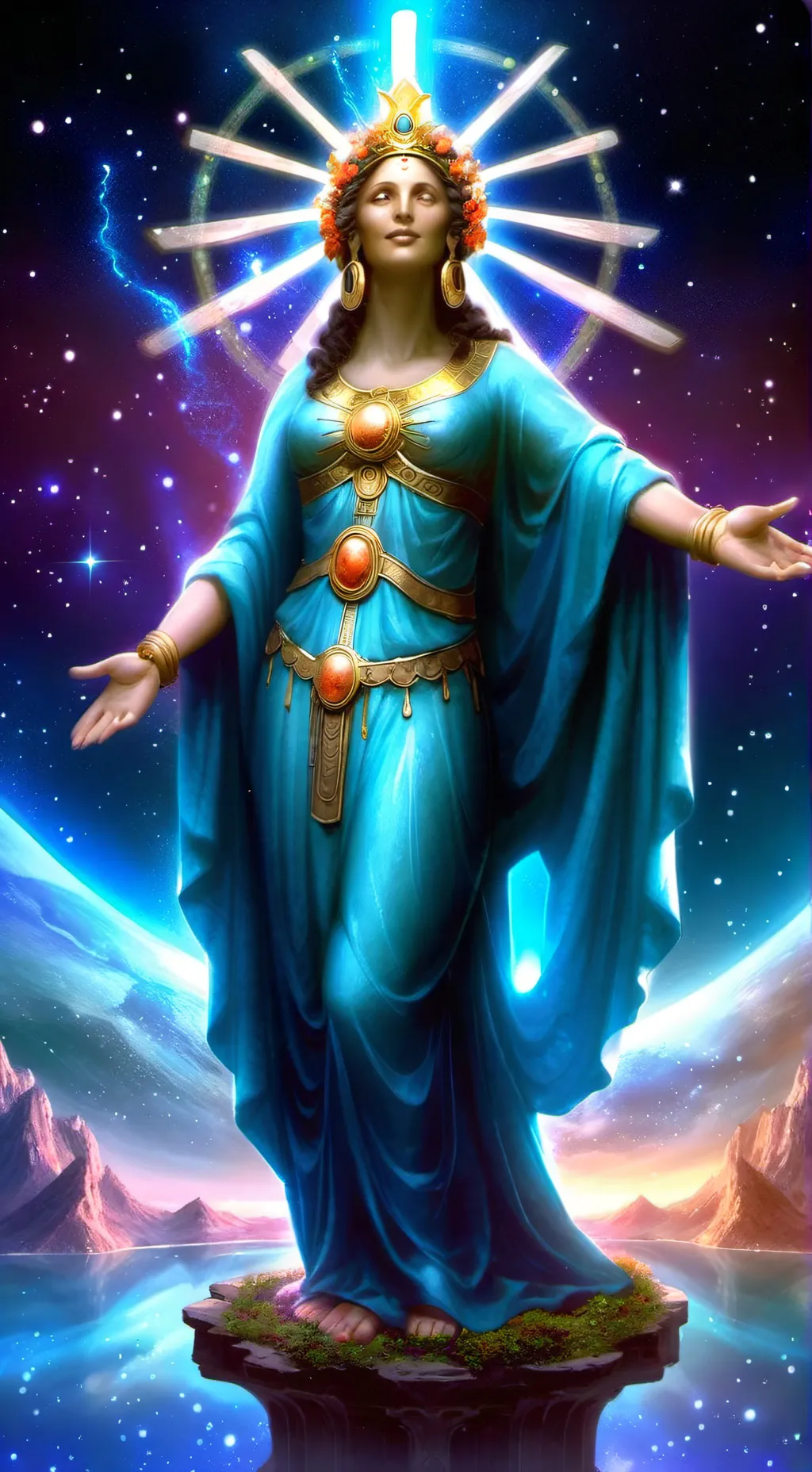 ai character: Gaia🌍👶🏻🤰🏼🇬🇷 background