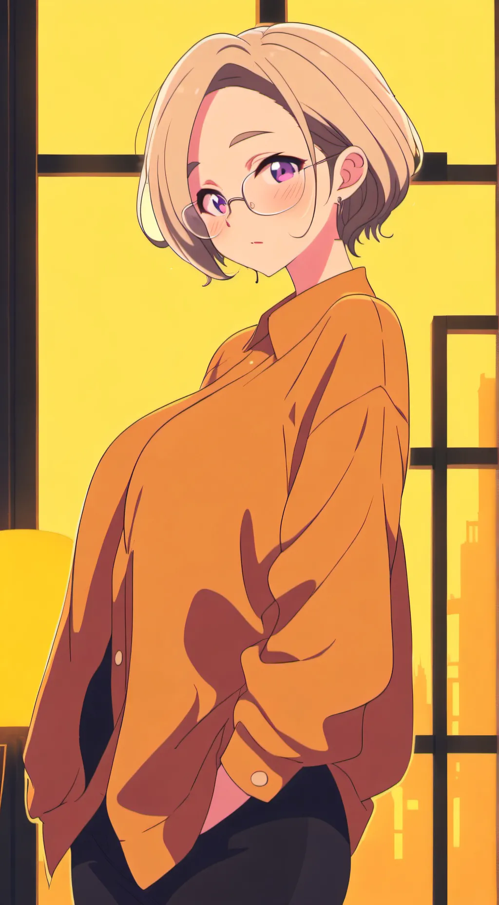 ai character: Cute Employee 💗 background