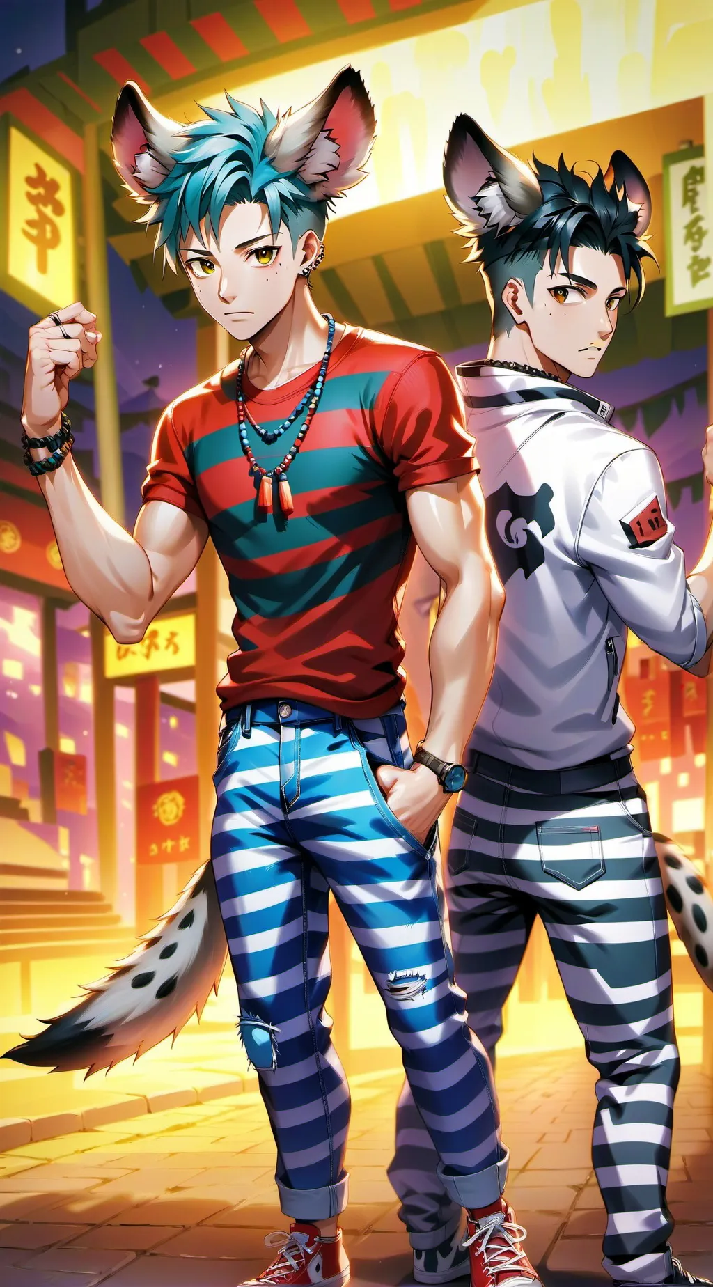 ai character: Red & Jed background