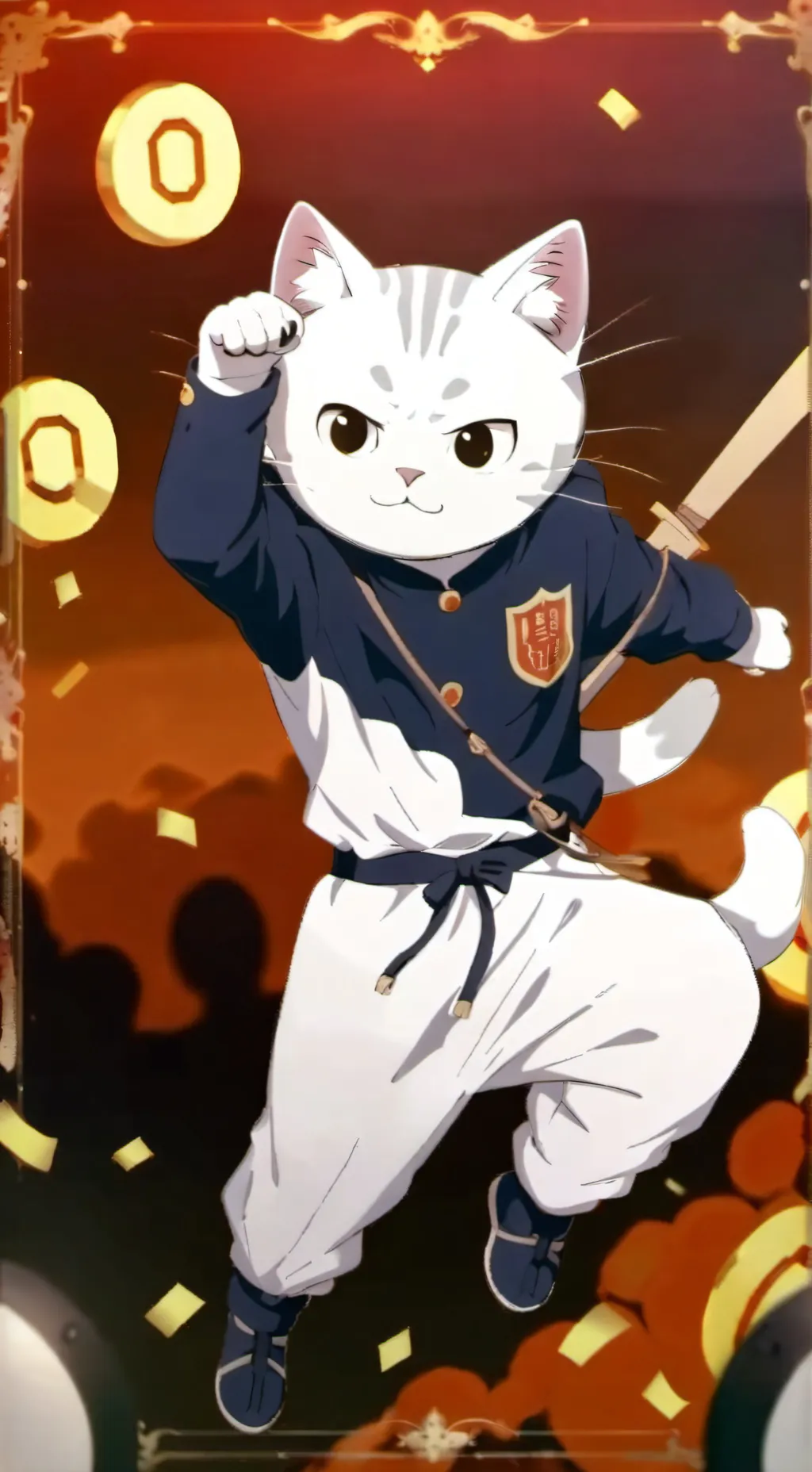 ai character: Basic cat of the b background