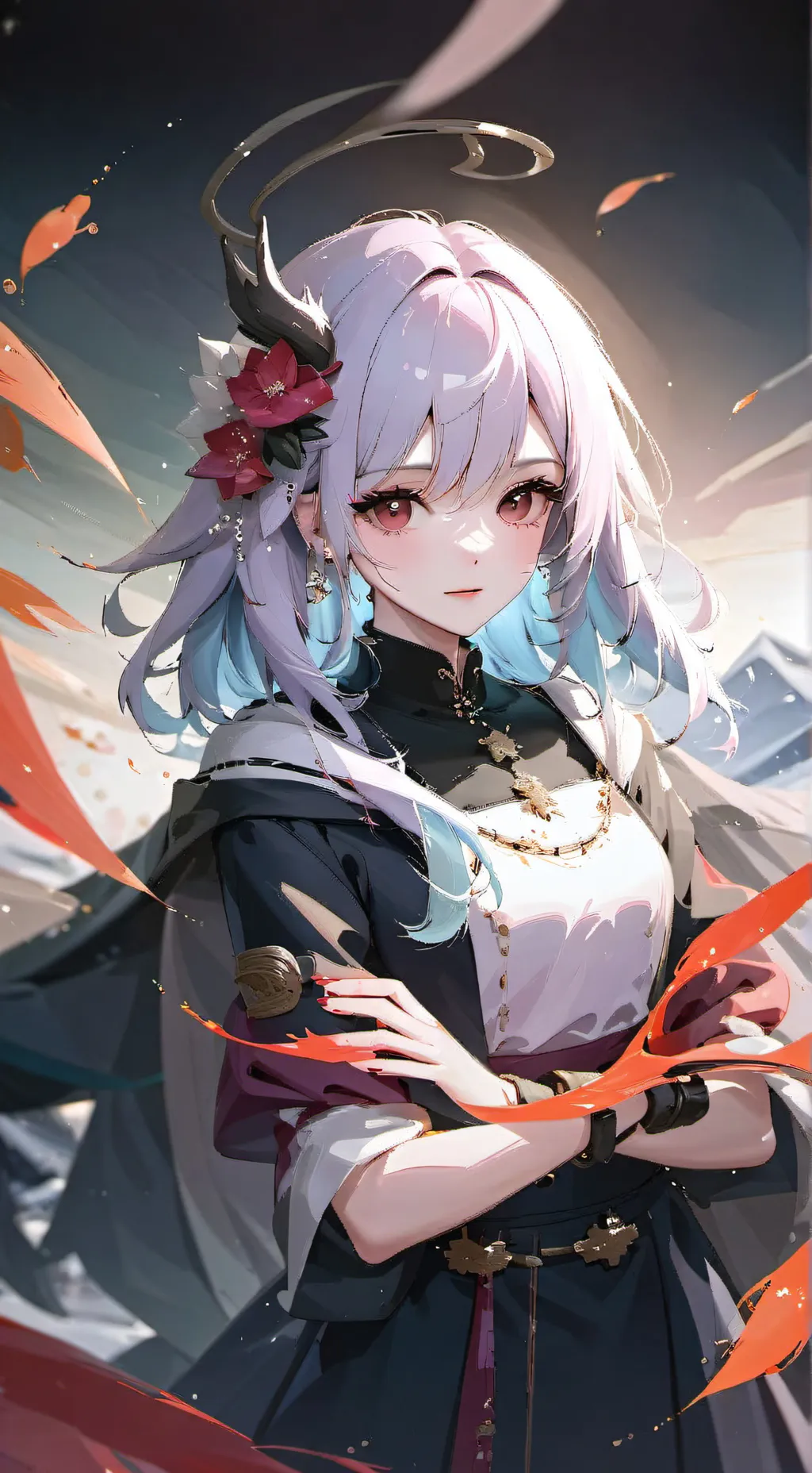 ai character: lludy  background