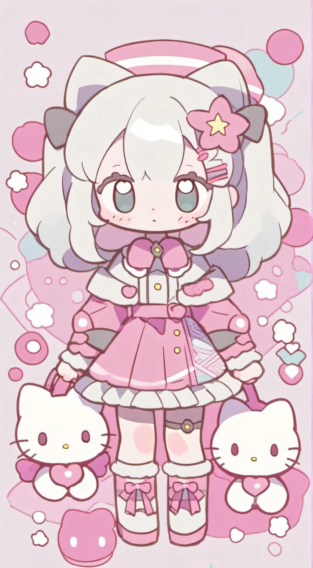 ai character: hello kitty background