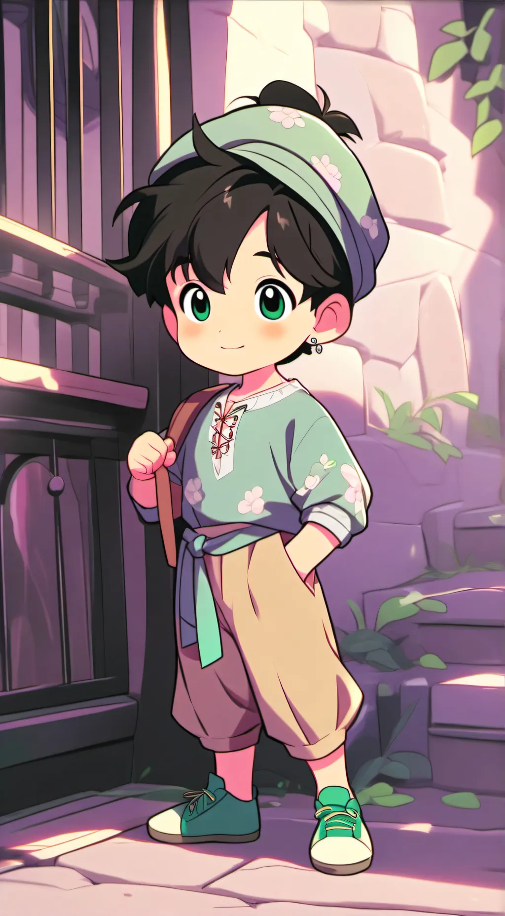 ai character: little Timmy  background