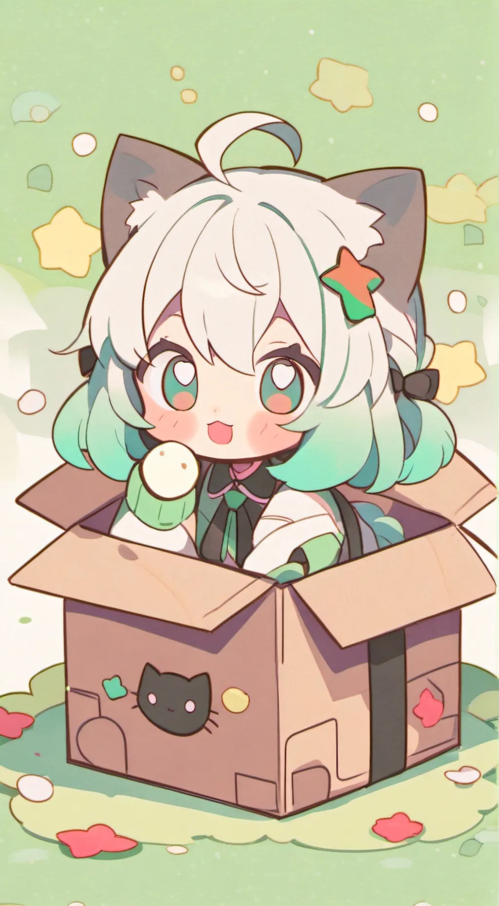 ai character: homeless kitty background