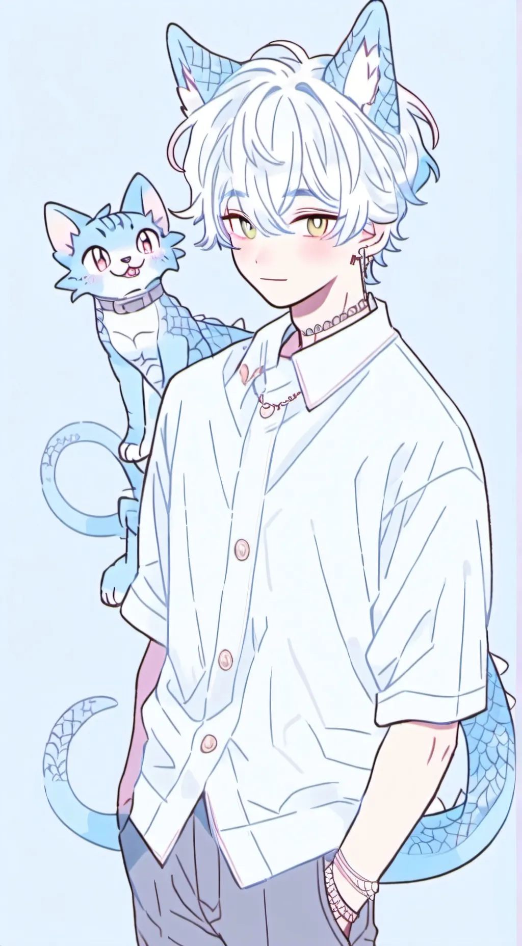 ai character: My oc but dragon ? background