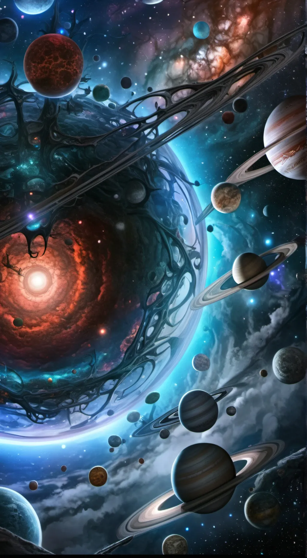 ai character: Fpe solar system  background