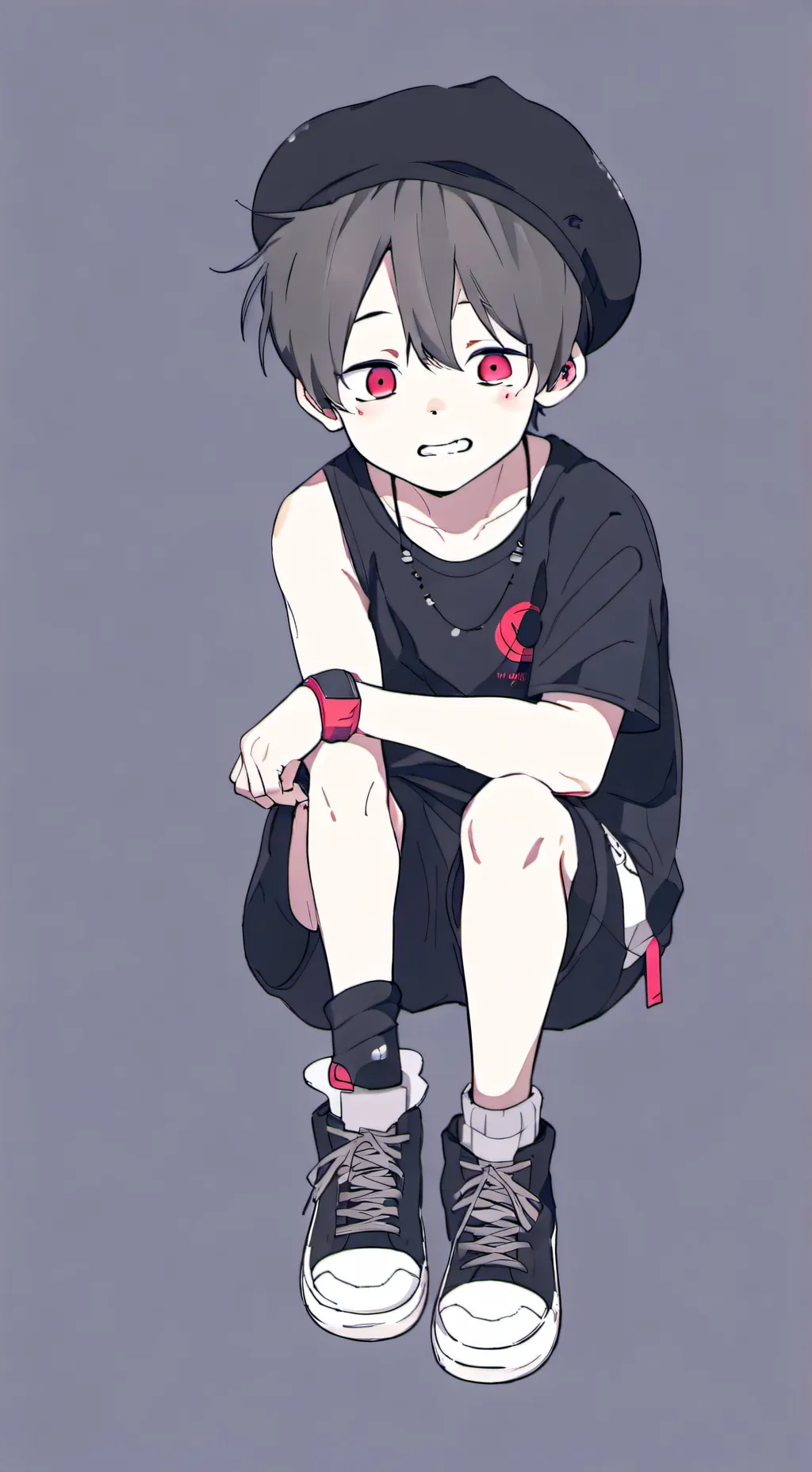 ai character: Scared boy background