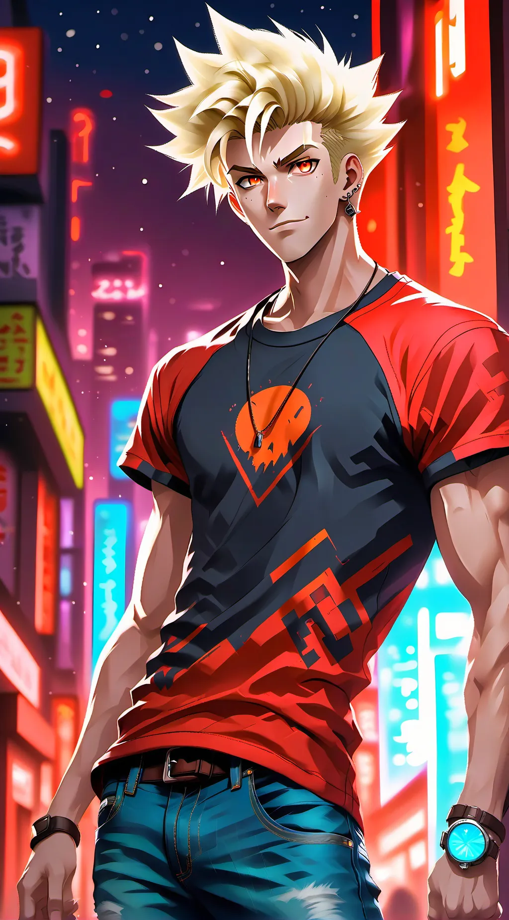 ai character: Katsuki bakugo. background