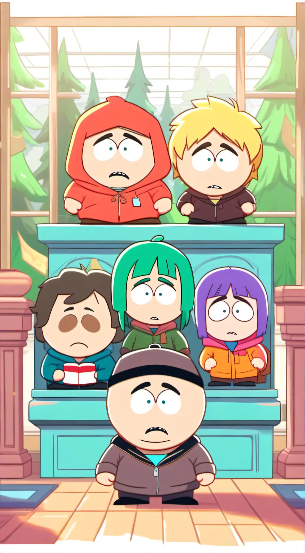 ai character: South park background