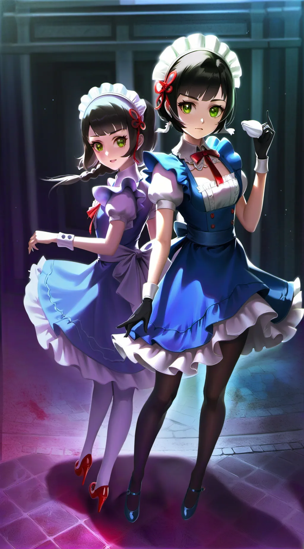 ai character: Wenda And Wendy  background