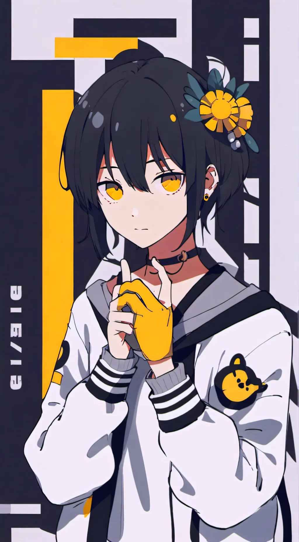 ai character: {🖤x💜} background