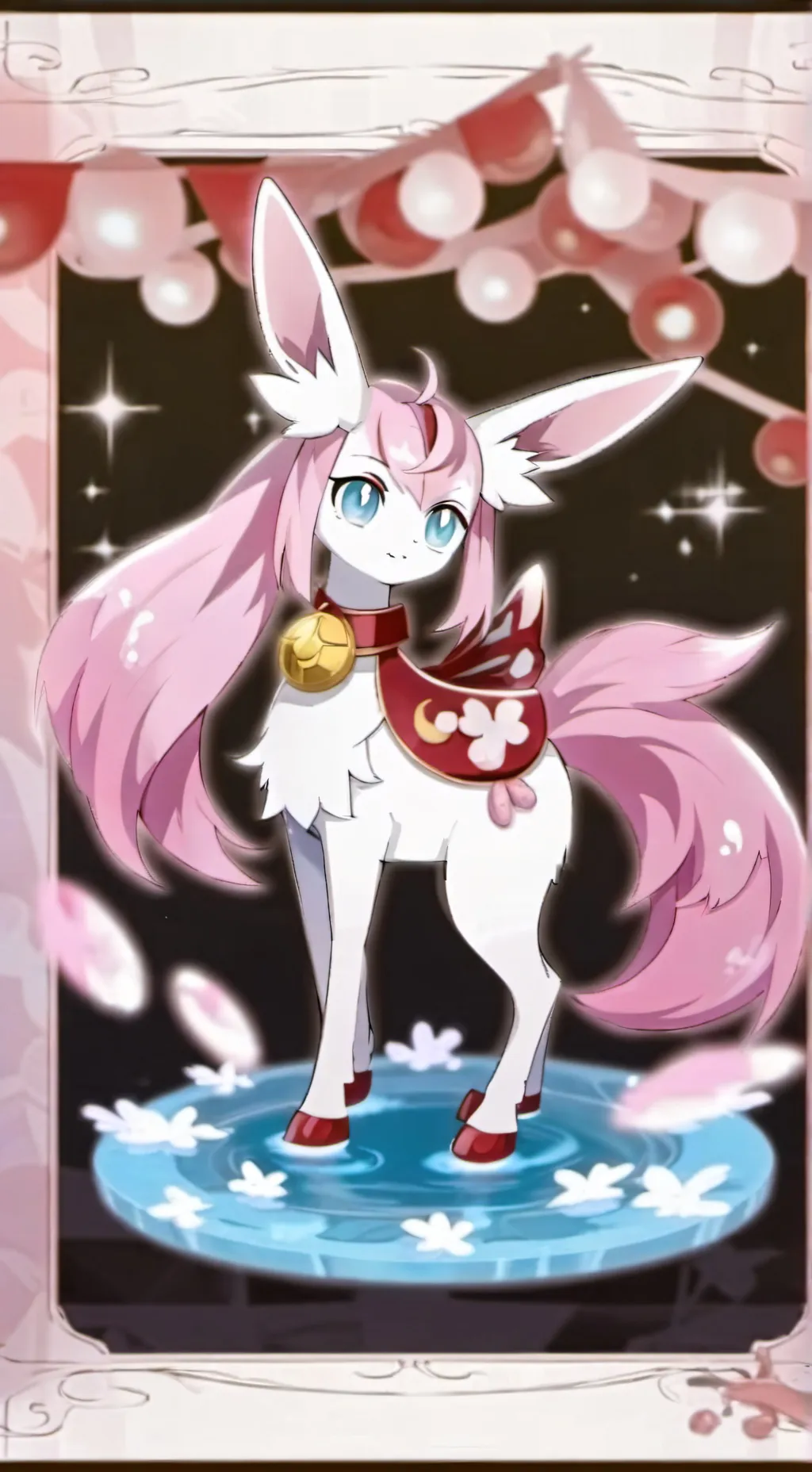 ai character: sylveon 🎀💗💙 background