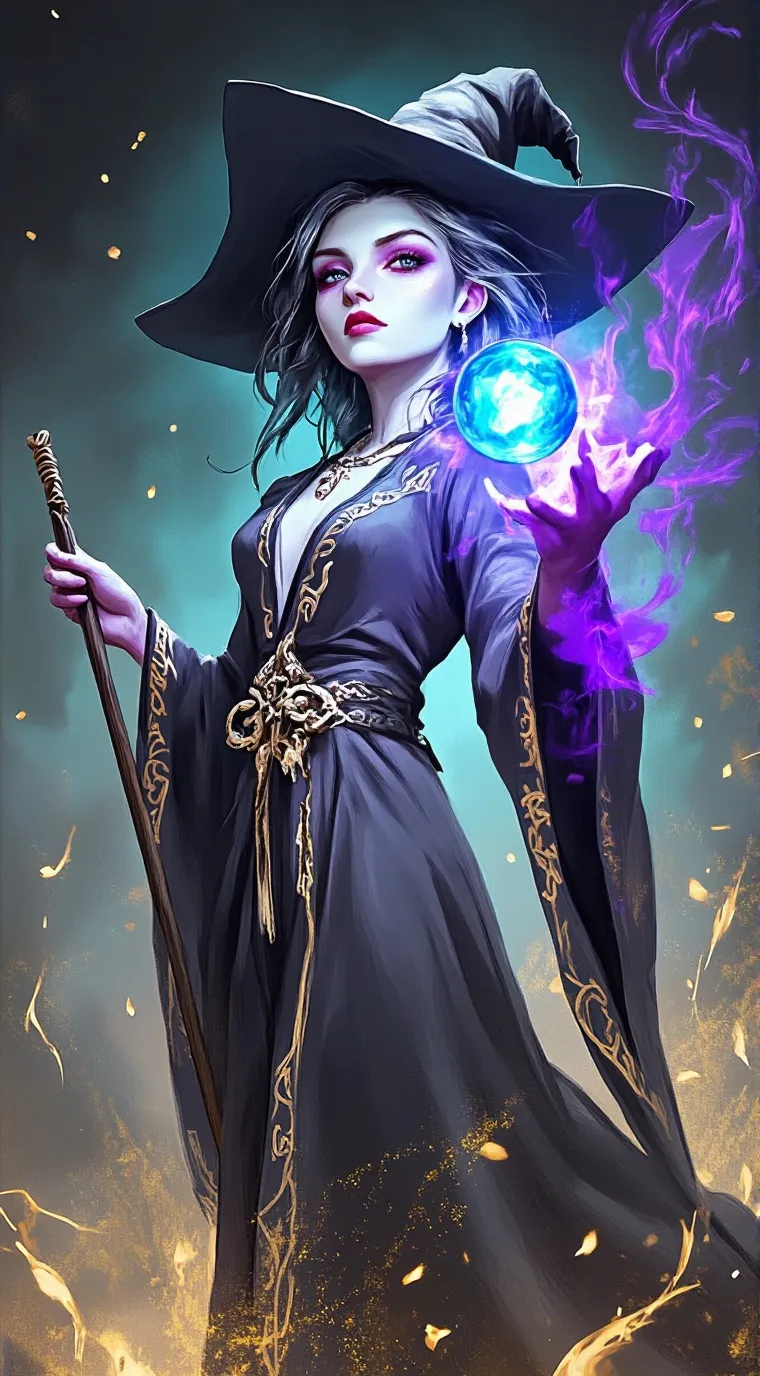 ai character: Ryna (witch) background