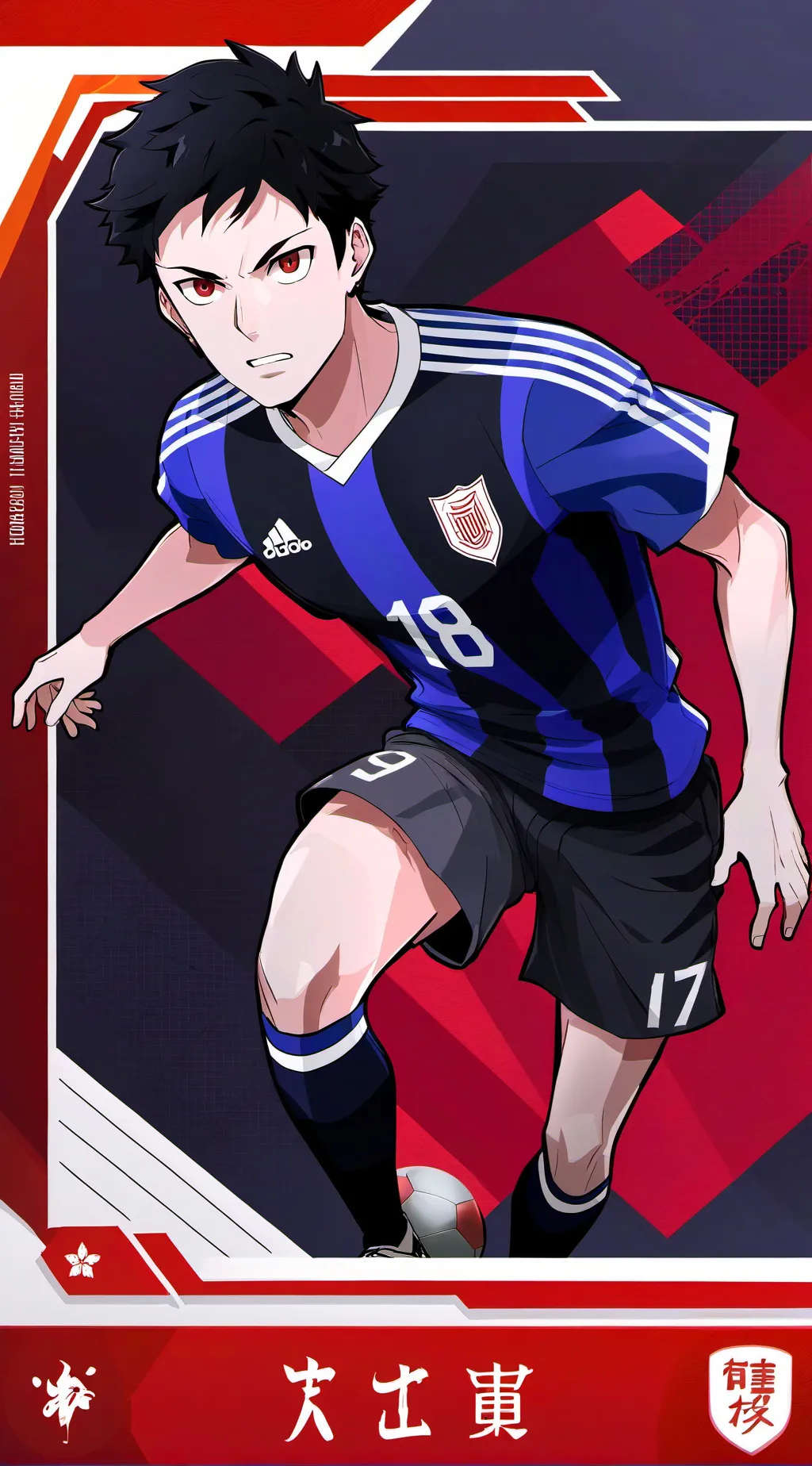 ai character: BLUE LOCK background