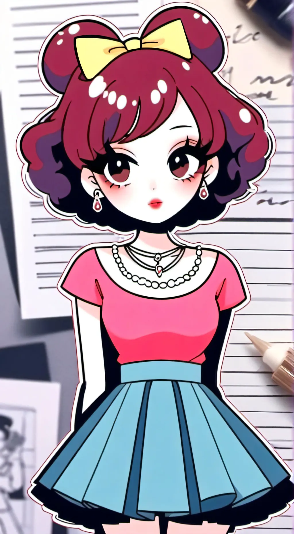 ai character: teen sunny background