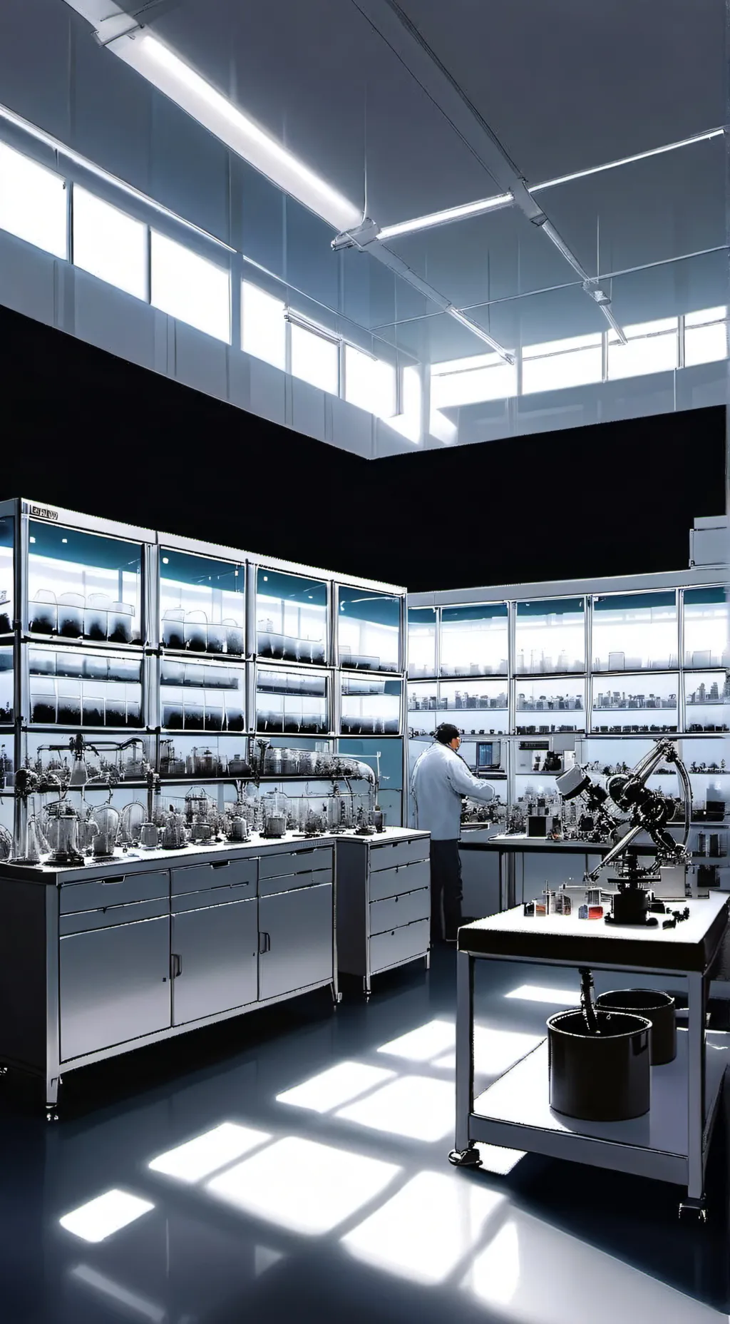 ai character: lab background