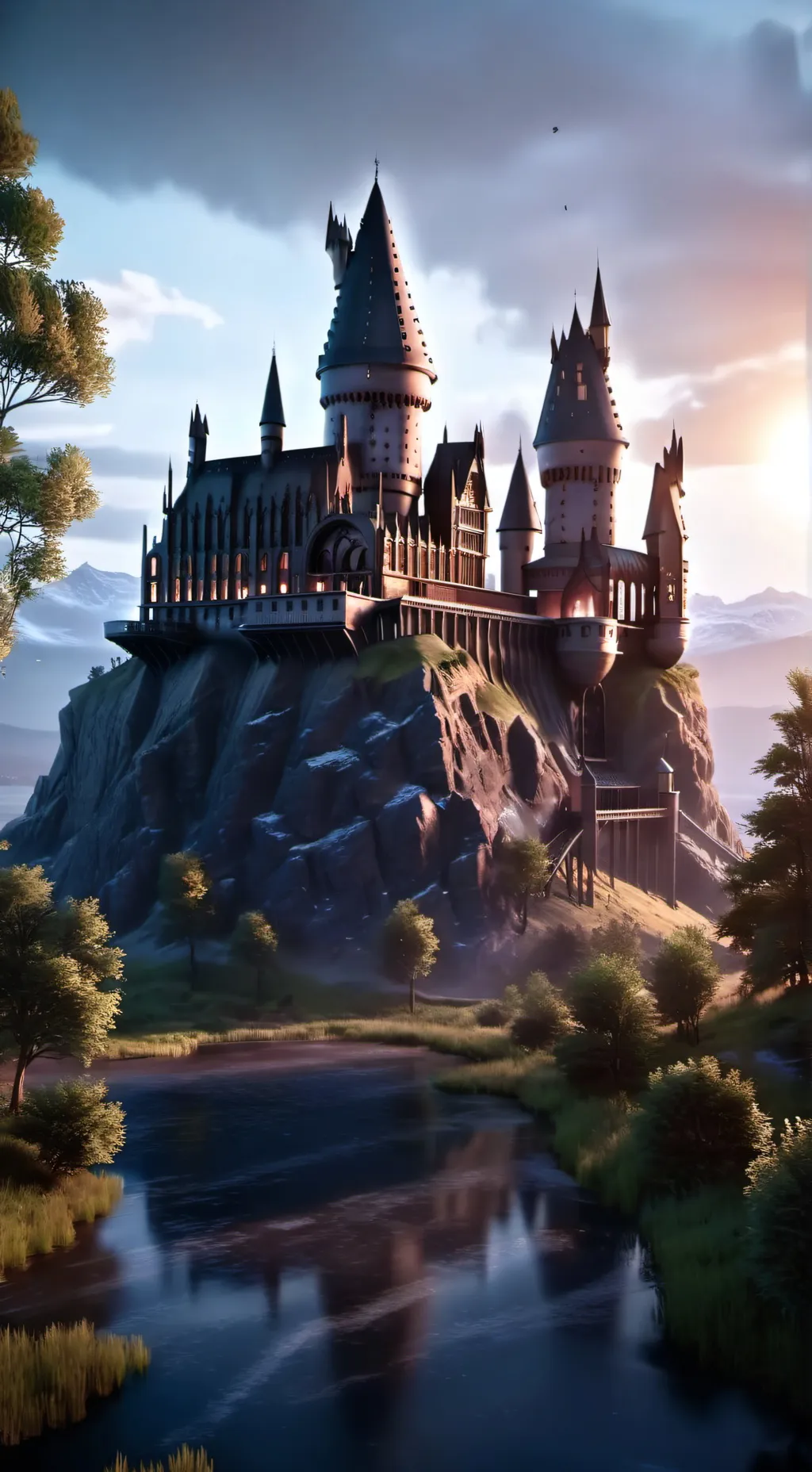ai character: Hogwarts  background