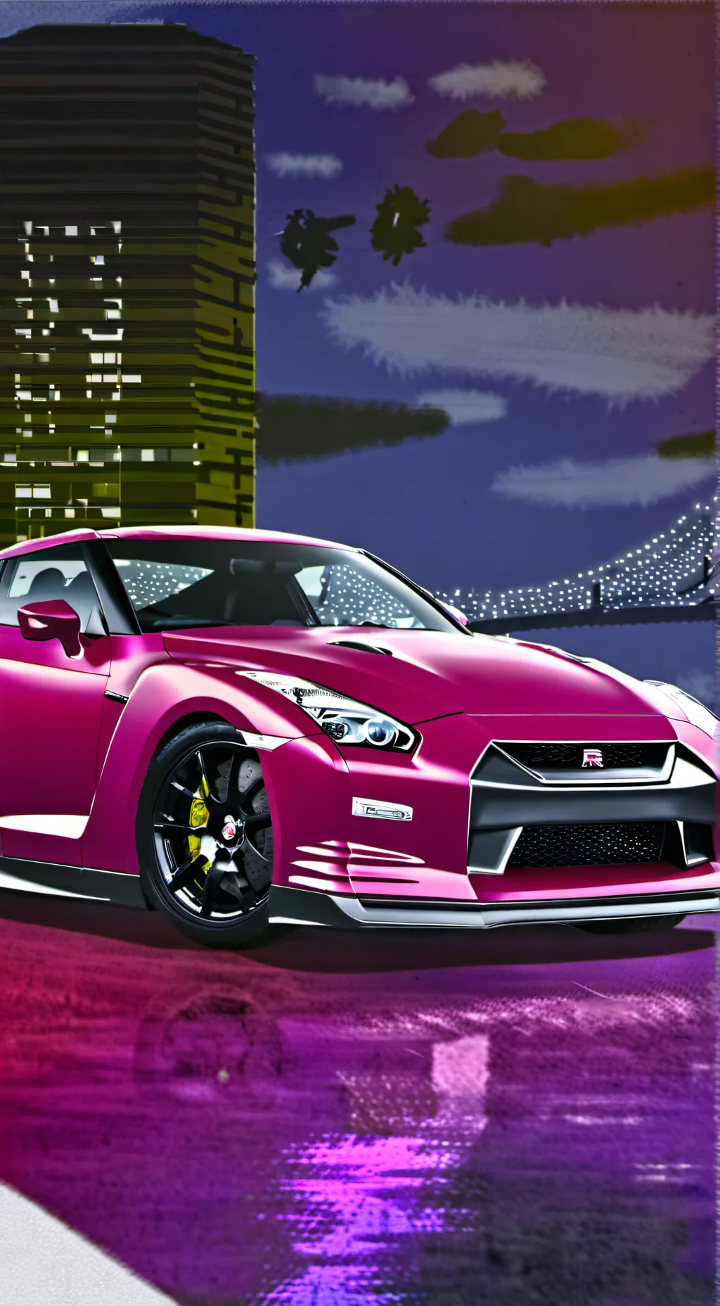 ai character: Nissan GT-R background