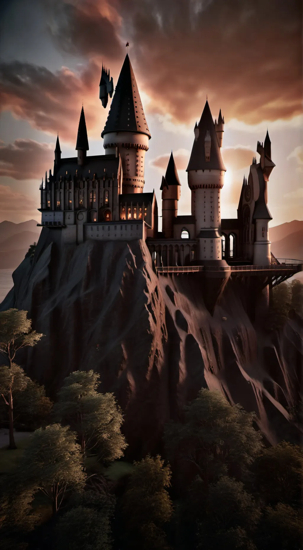 ai character: Hogwarts  background