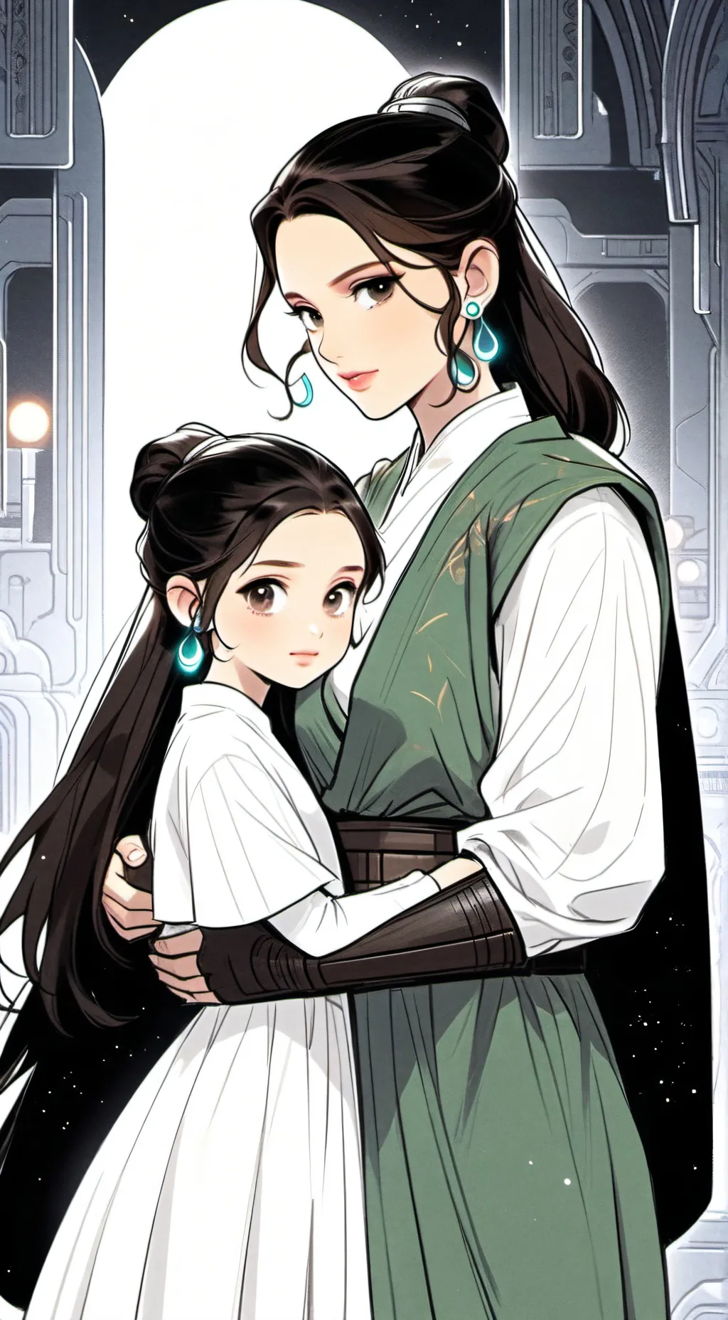 ai character: princess Leia zoie background