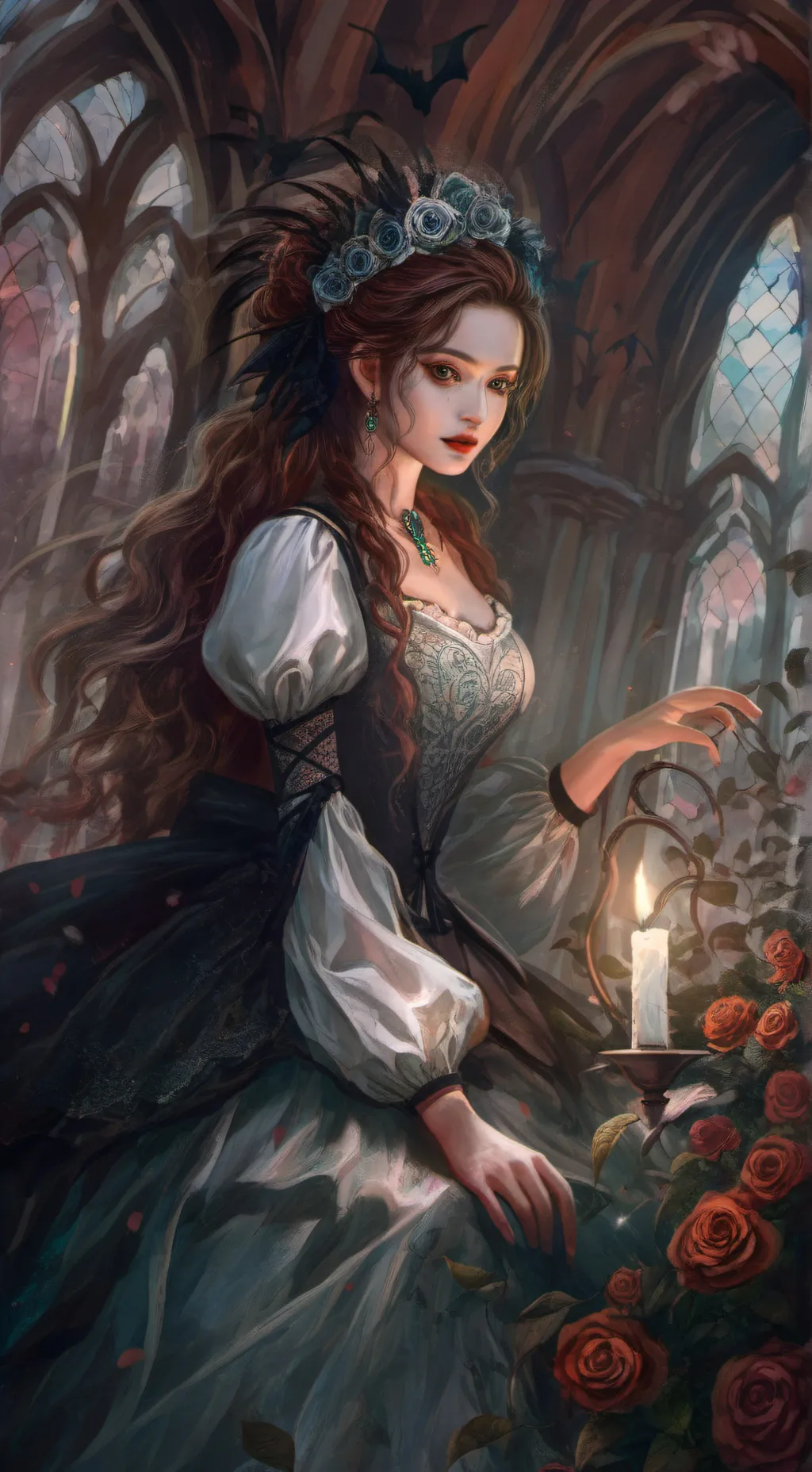 ai character: Dark princess background