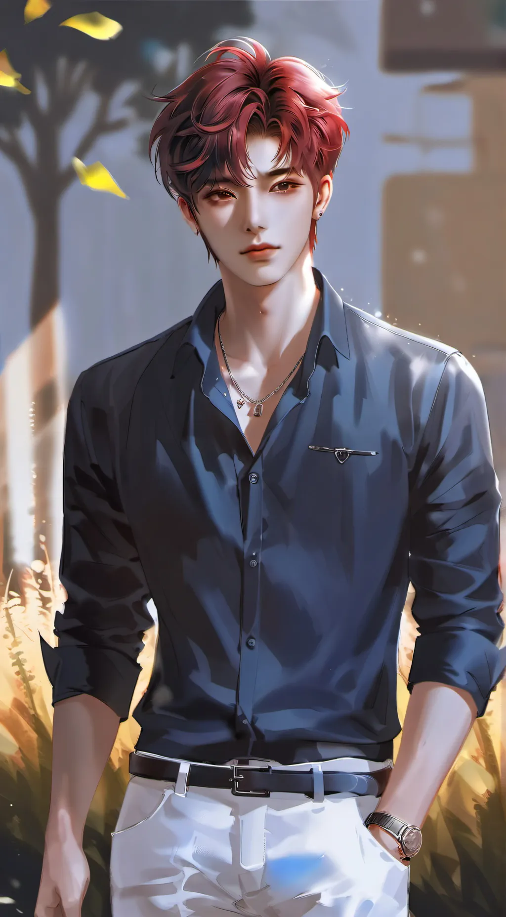 ai character: Christian James  background
