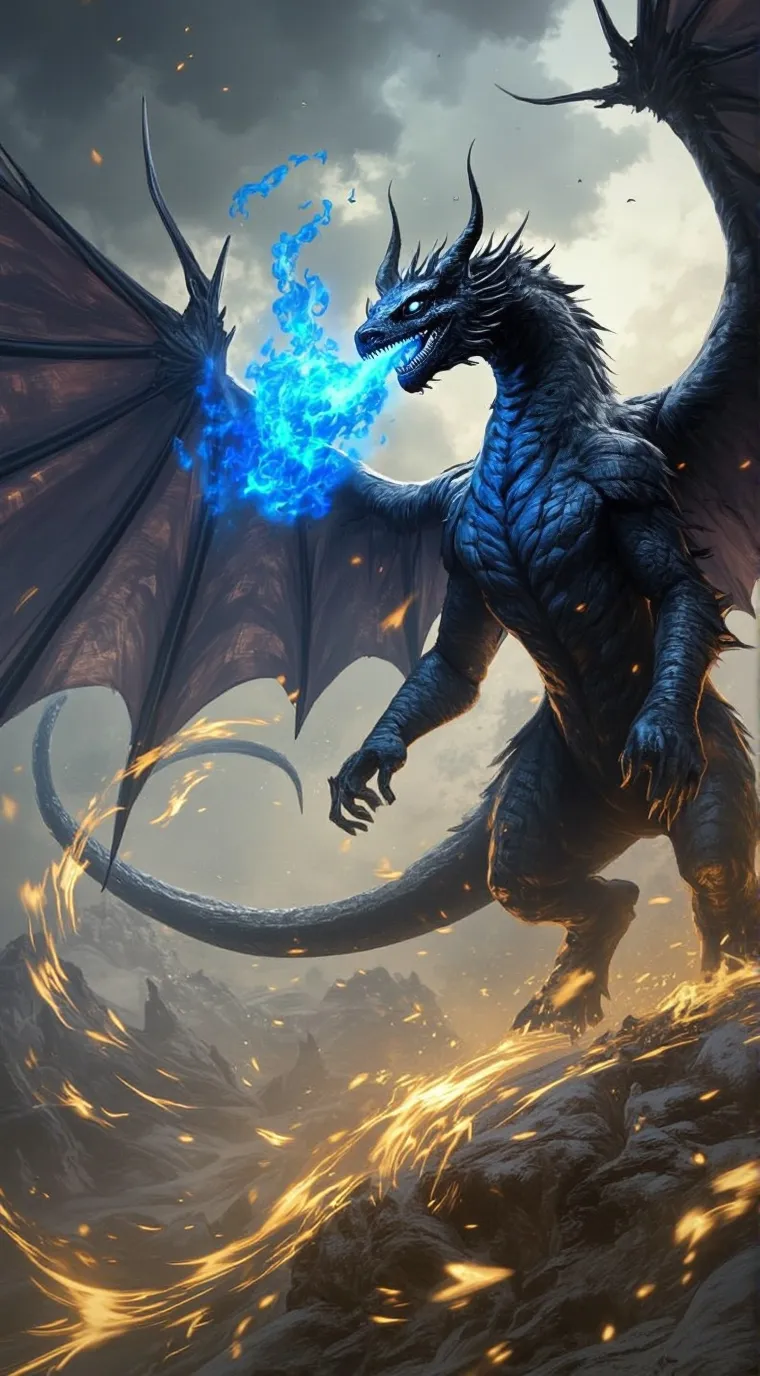 ai character: Mega charizard  background